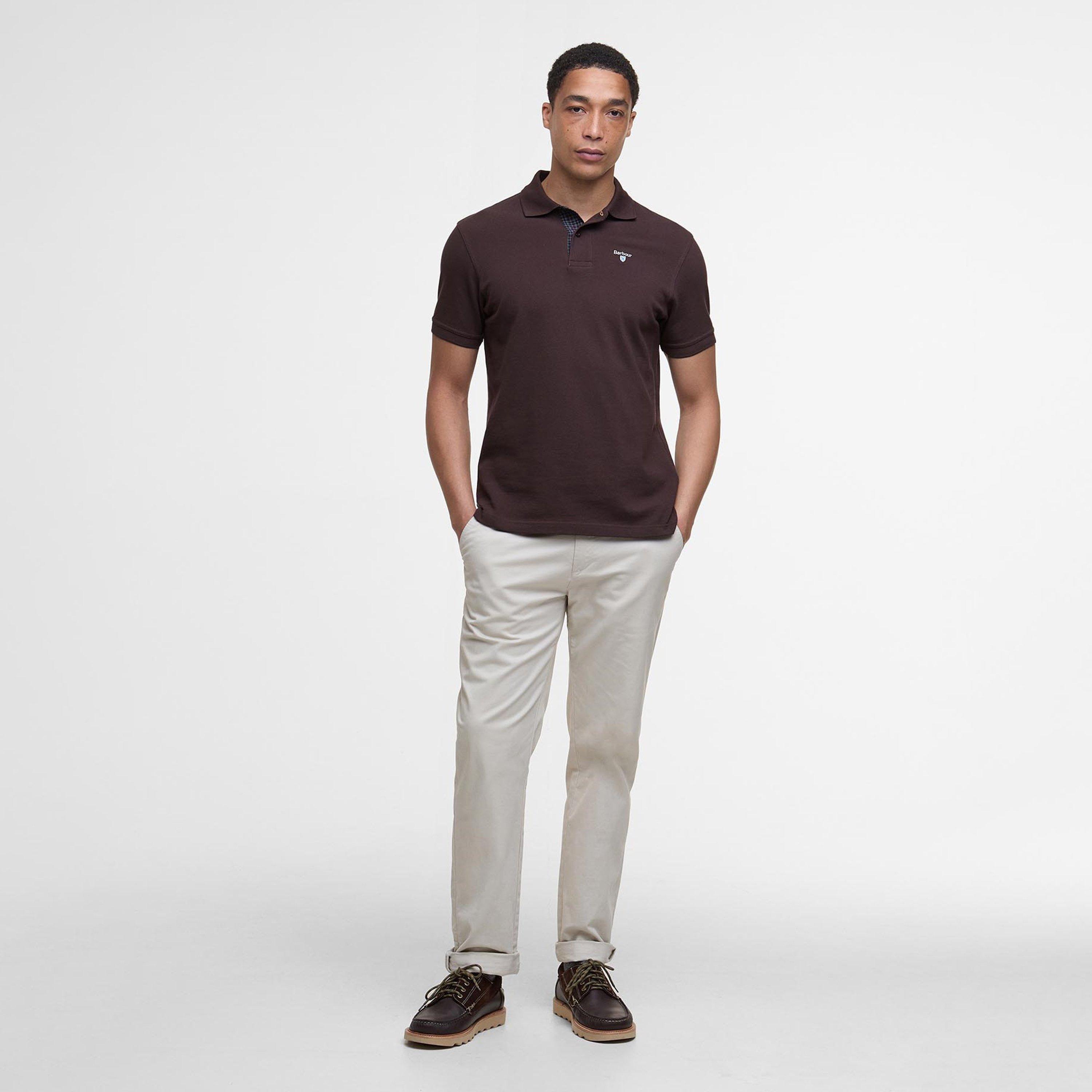 Dark Oak - Barbour - Mens Tartan Pique Polo Shirt - 5