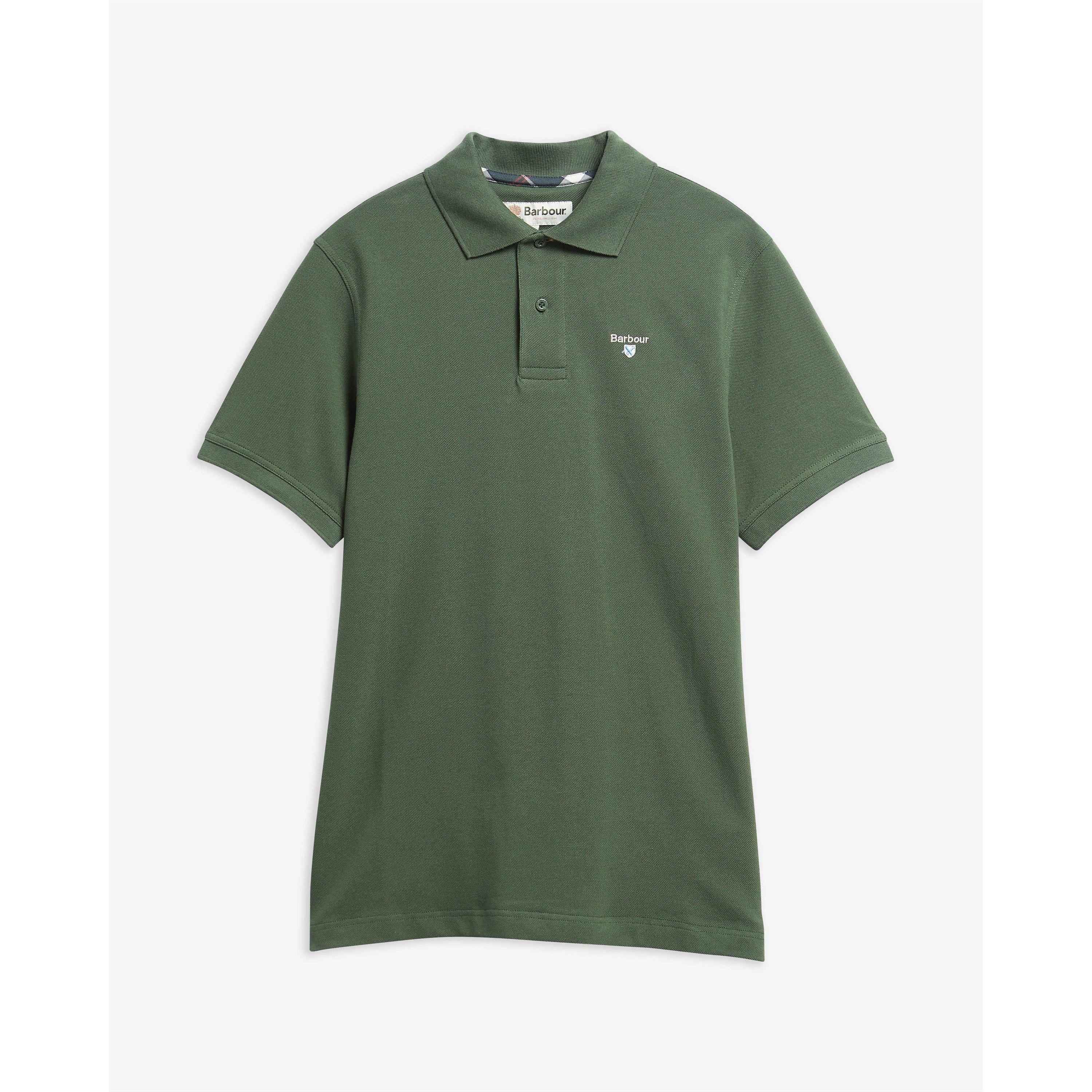 Barbour Mens Tartan Pique Polo Shirt - Sycamore - M