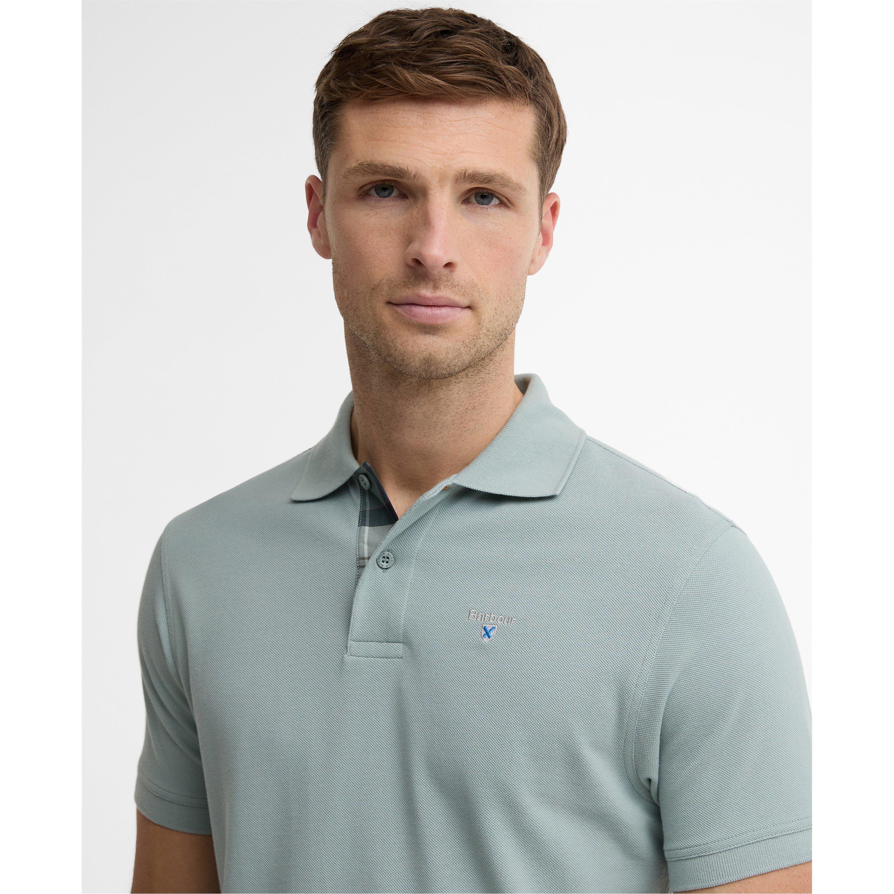 Dust Slate TE13 - Barbour - Mens Tartan Pique Polo Shirt - 4