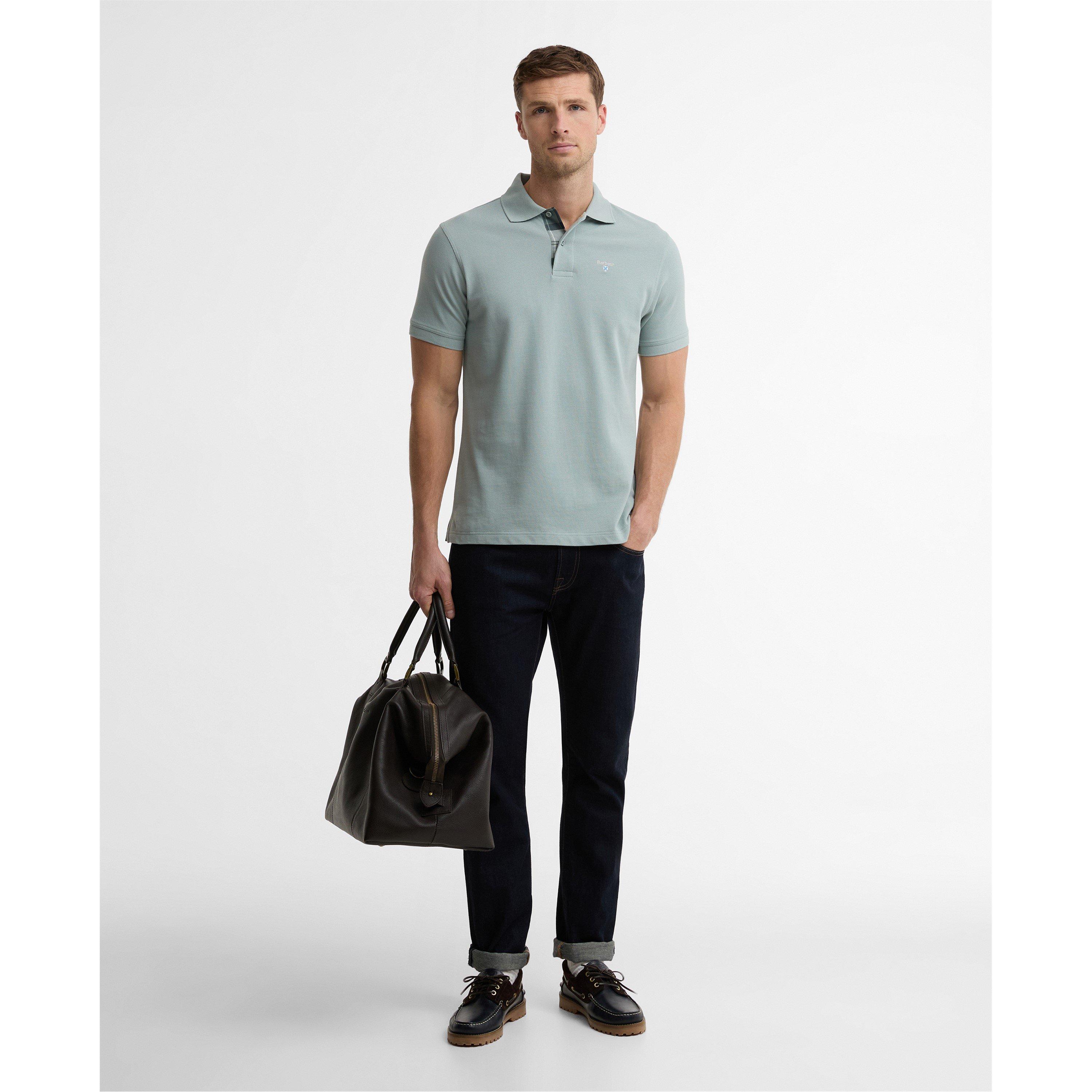 Dust Slate TE13 - Barbour - Mens Tartan Pique Polo Shirt - 5