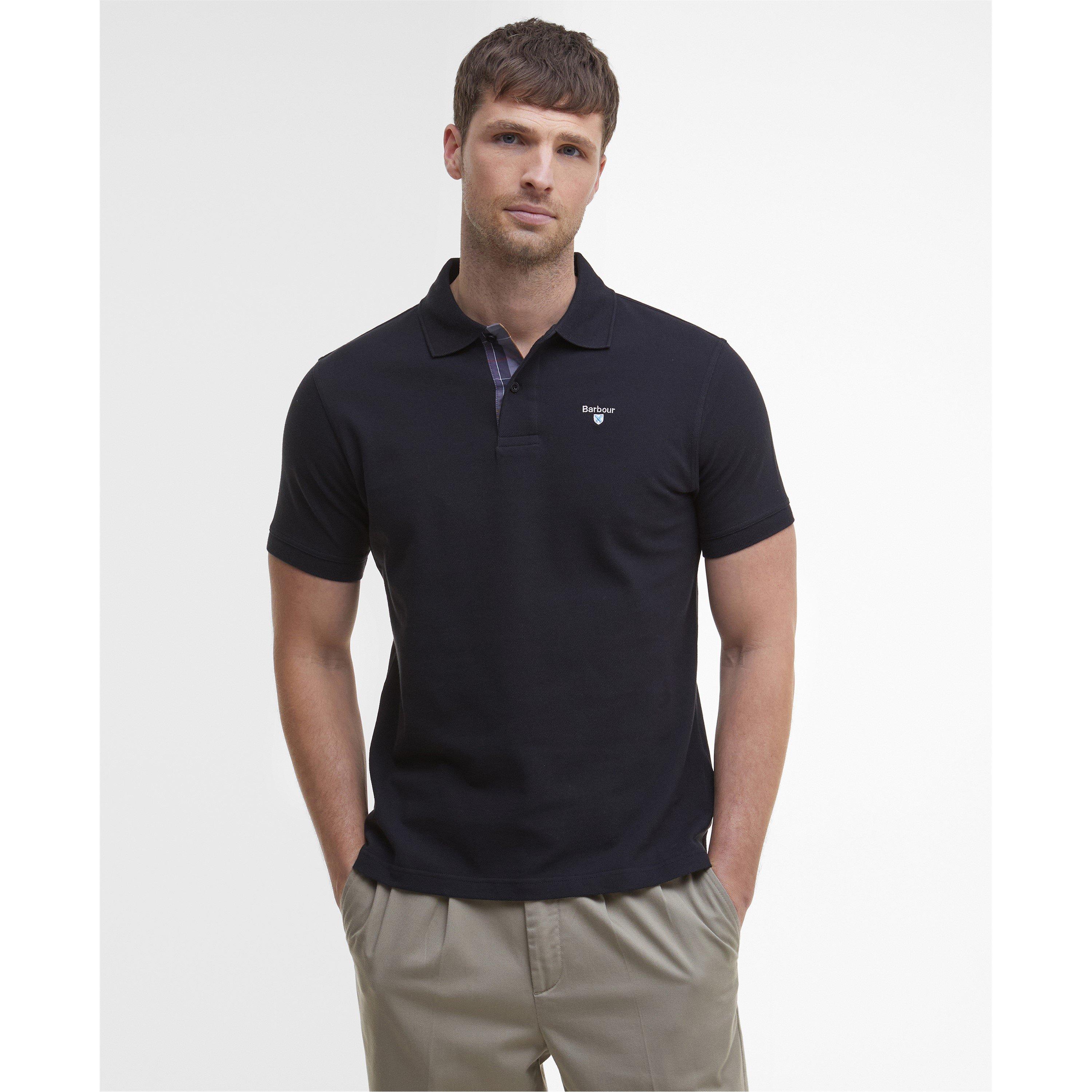 Black BK31 - Barbour - Mens Tartan Pique Polo Shirt - 2