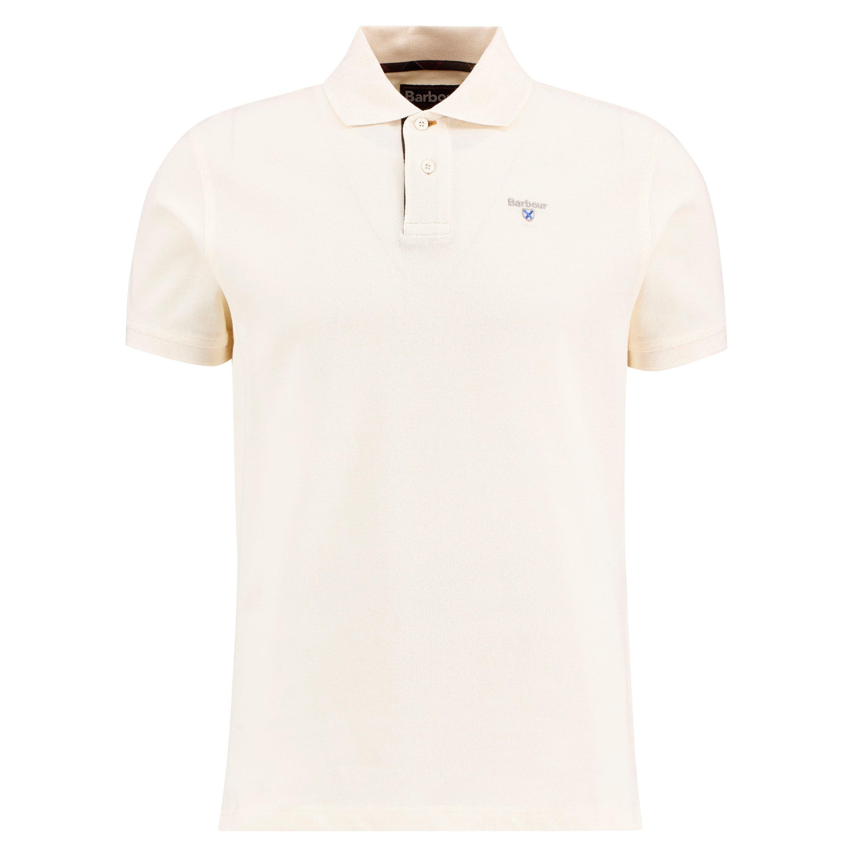Barbour Men's Tartan Pique Polo Shirt - White/Classic - M