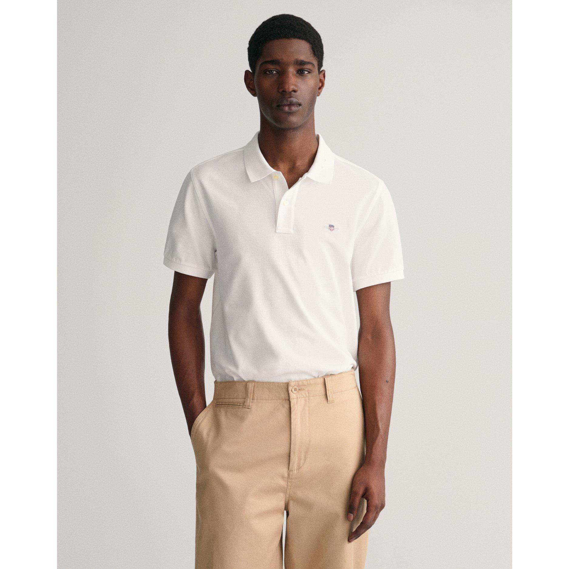 White 110 - Gant - Shield Pique Polo Shirt - 2