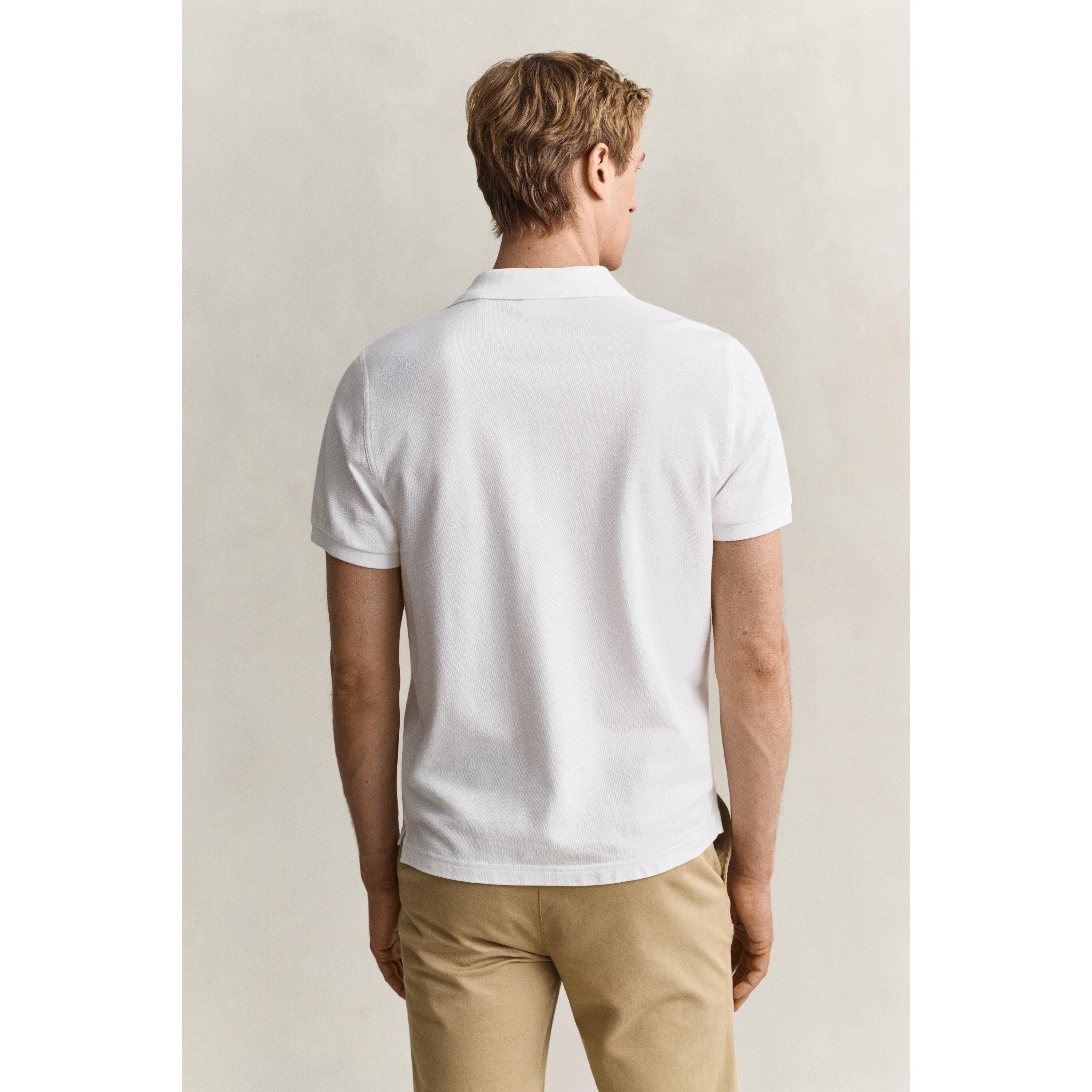 White 110 - Gant - Shield Pique Polo Shirt - 4