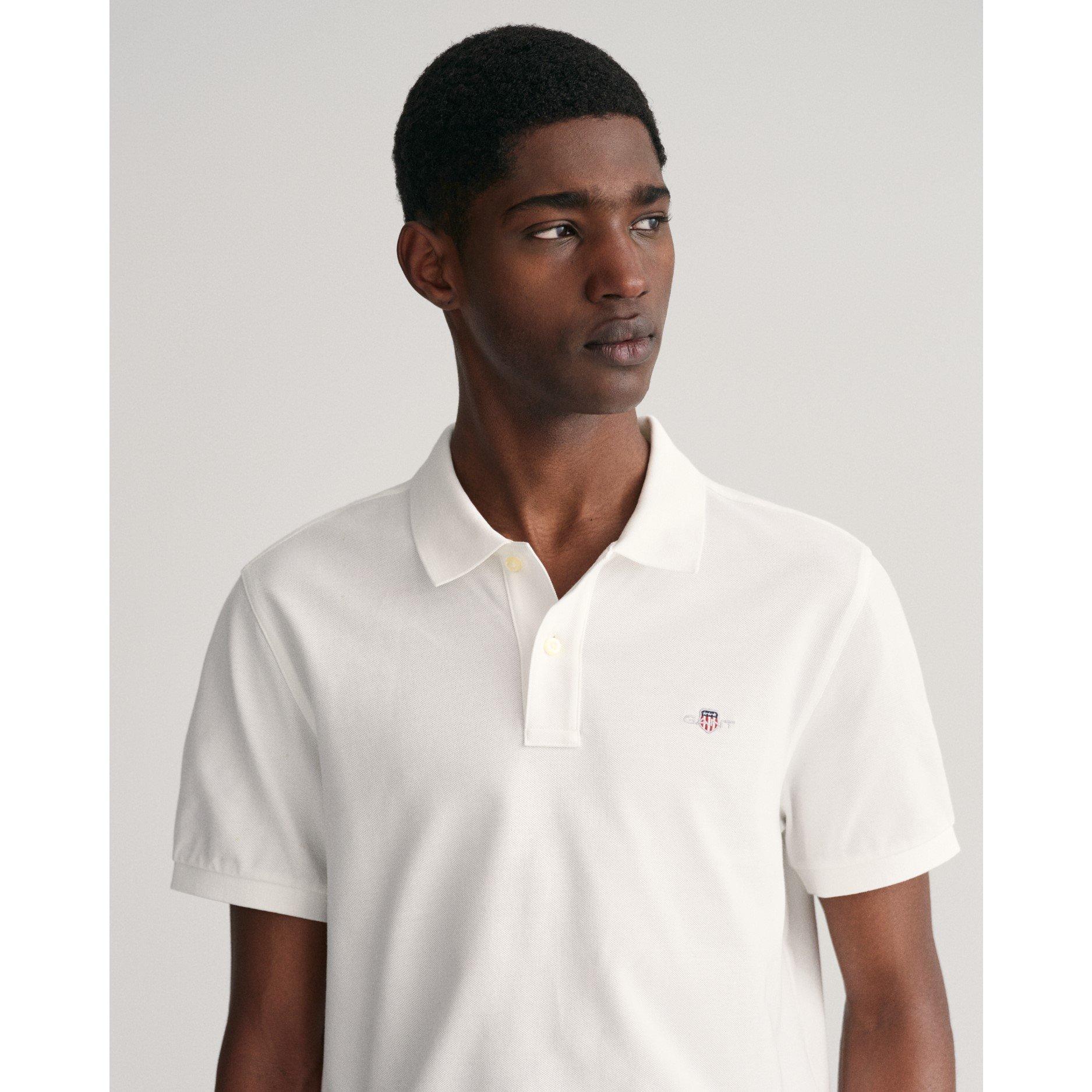 White 110 - Gant - Shield Pique Polo Shirt - 6