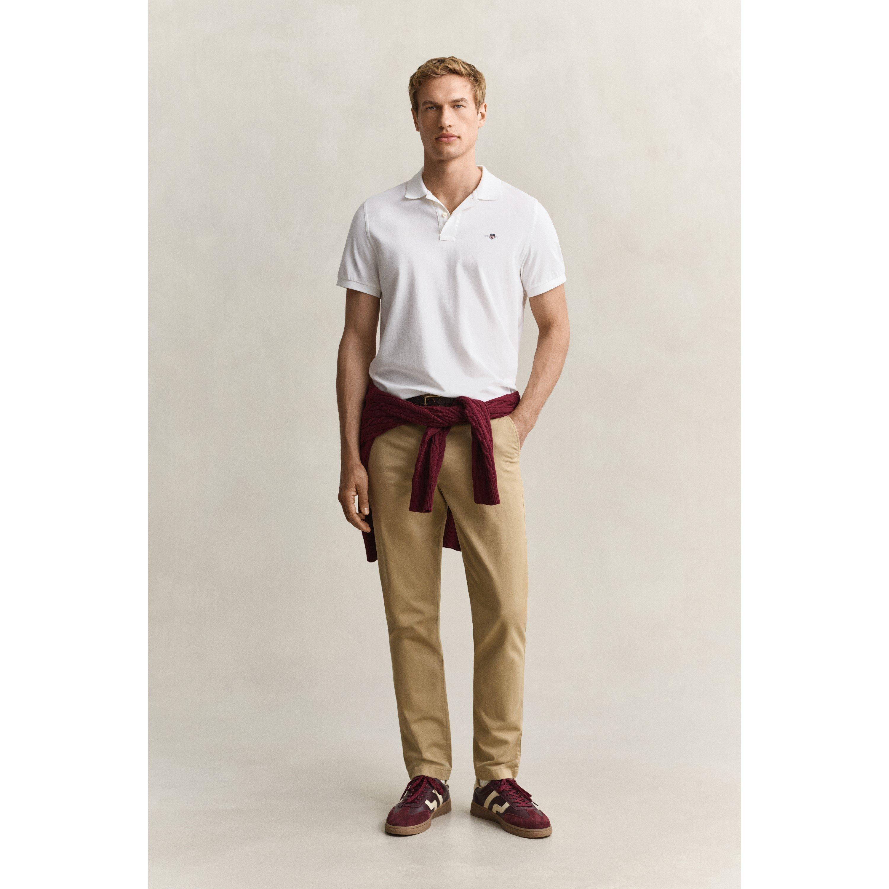 White 110 - Gant - Shield Pique Polo Shirt - 7
