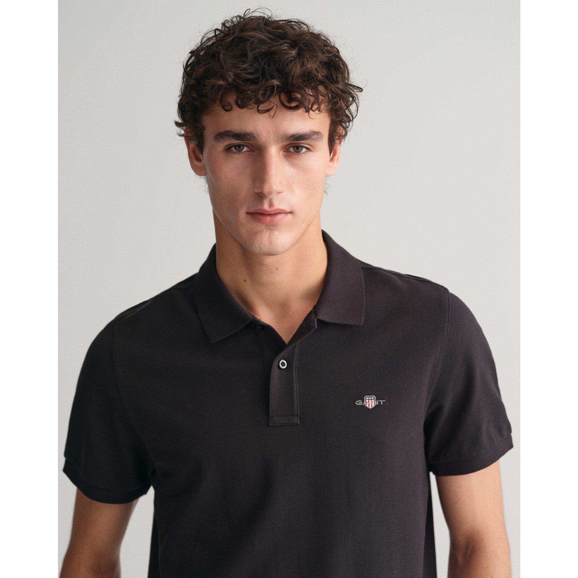 Black 005 - Gant - Shield Pique Polo Shirt - 2
