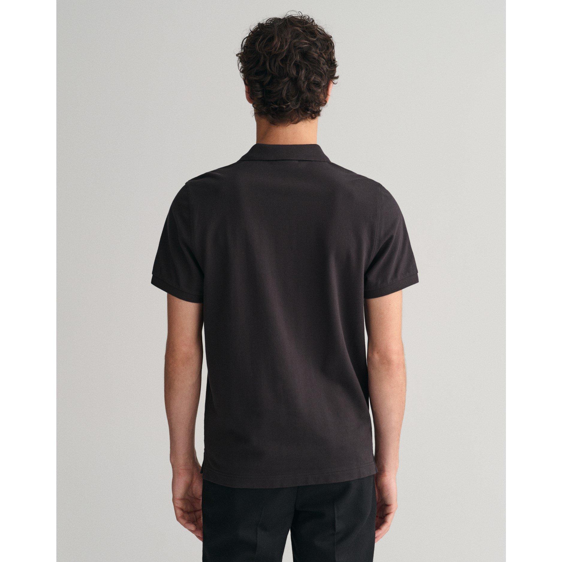 Black 005 - Gant - Shield Pique Polo Shirt - 4