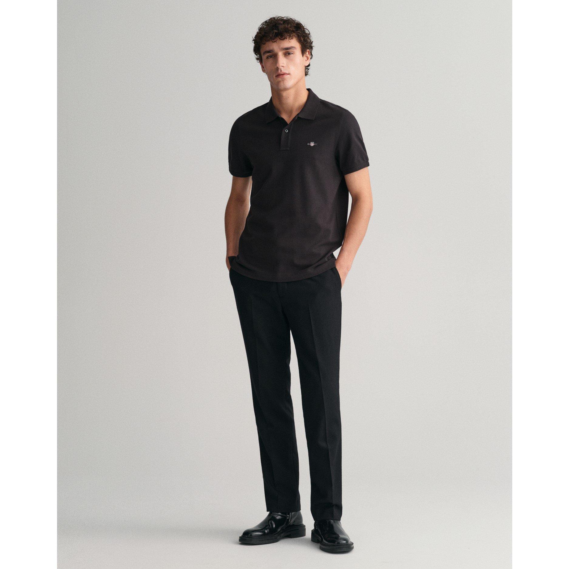 Black 005 - Gant - Shield Pique Polo Shirt - 7