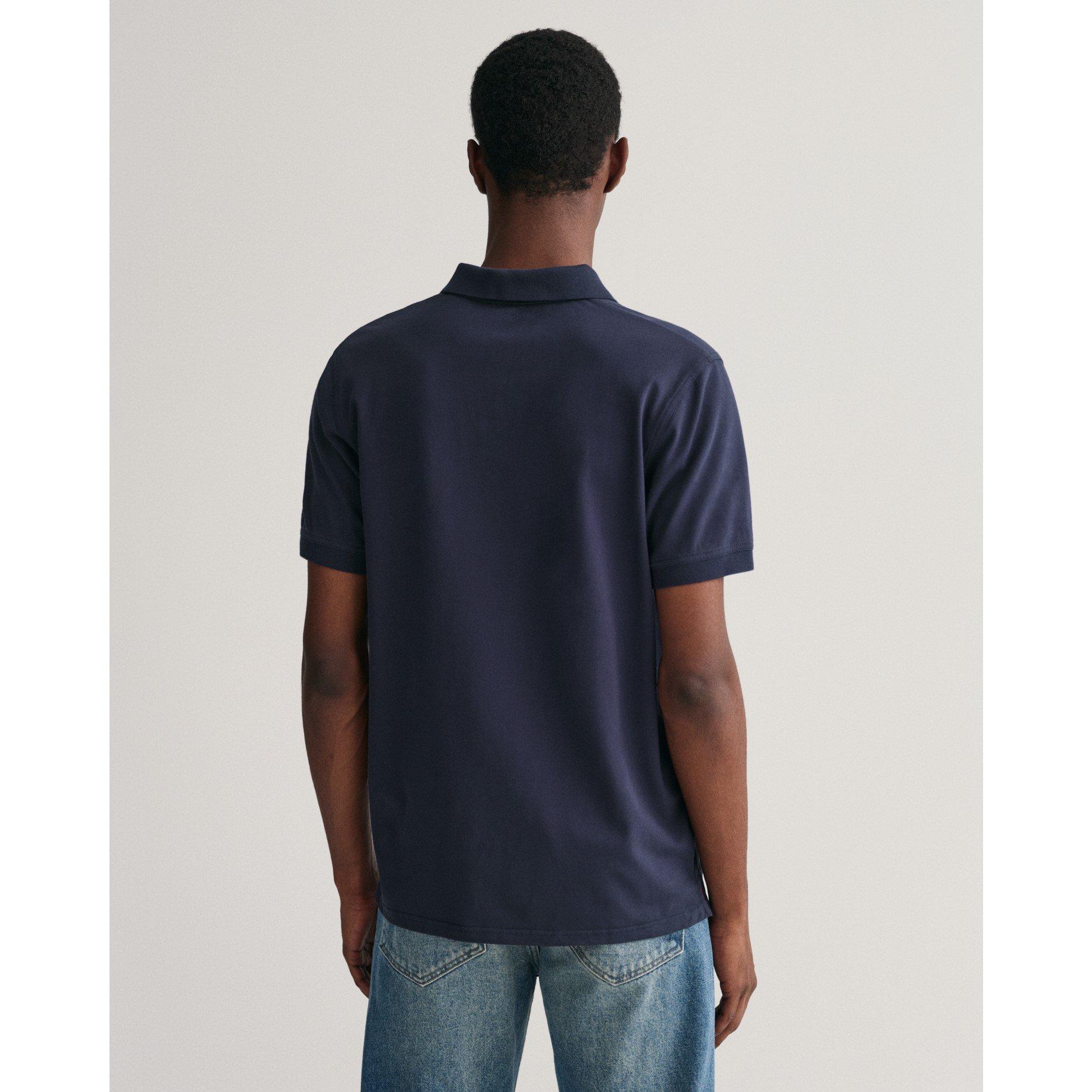 Blu 433 - Gant - Contrast Pique Polo Shirt - 4