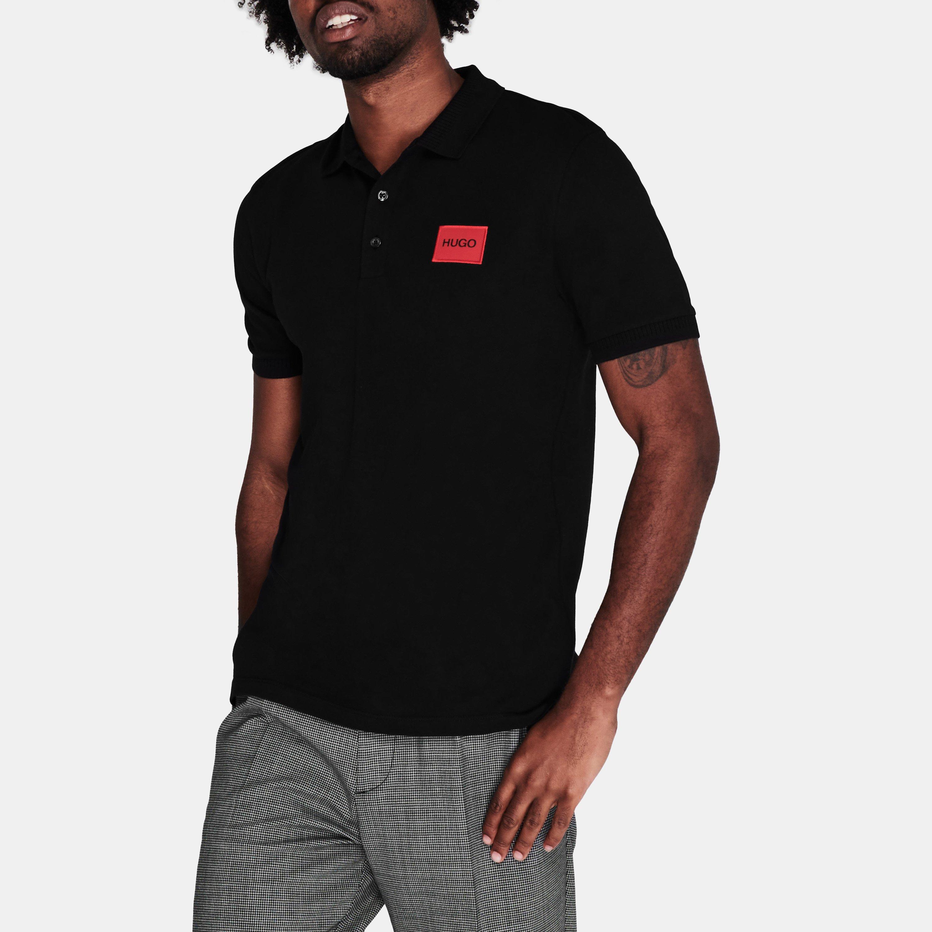 Black 001 - Hugo - Men's Short Sleeve Polo Shirt - 3