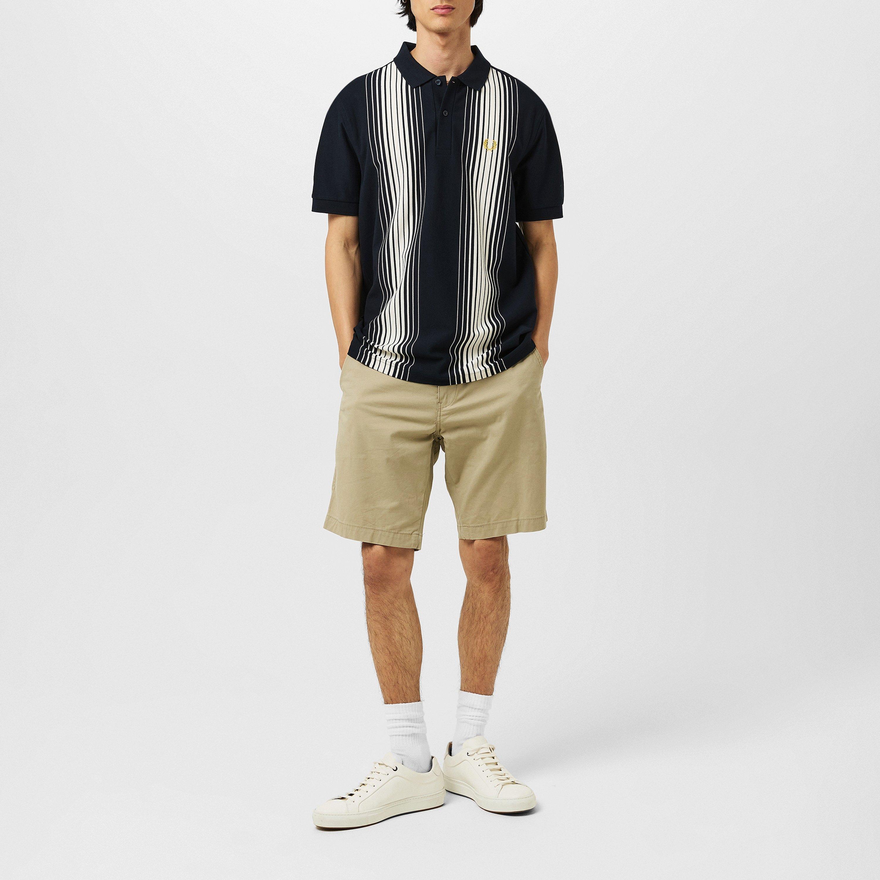 Navy 608 - Fred Perry - Men's Ombre Stripe Short-Sleeve Polo Shirt - 6