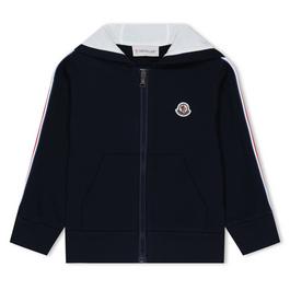 Moncler Tricolour Trim Zip Up Hoodie Juniors