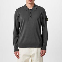 Stone Island Button Wool Polo Shirt