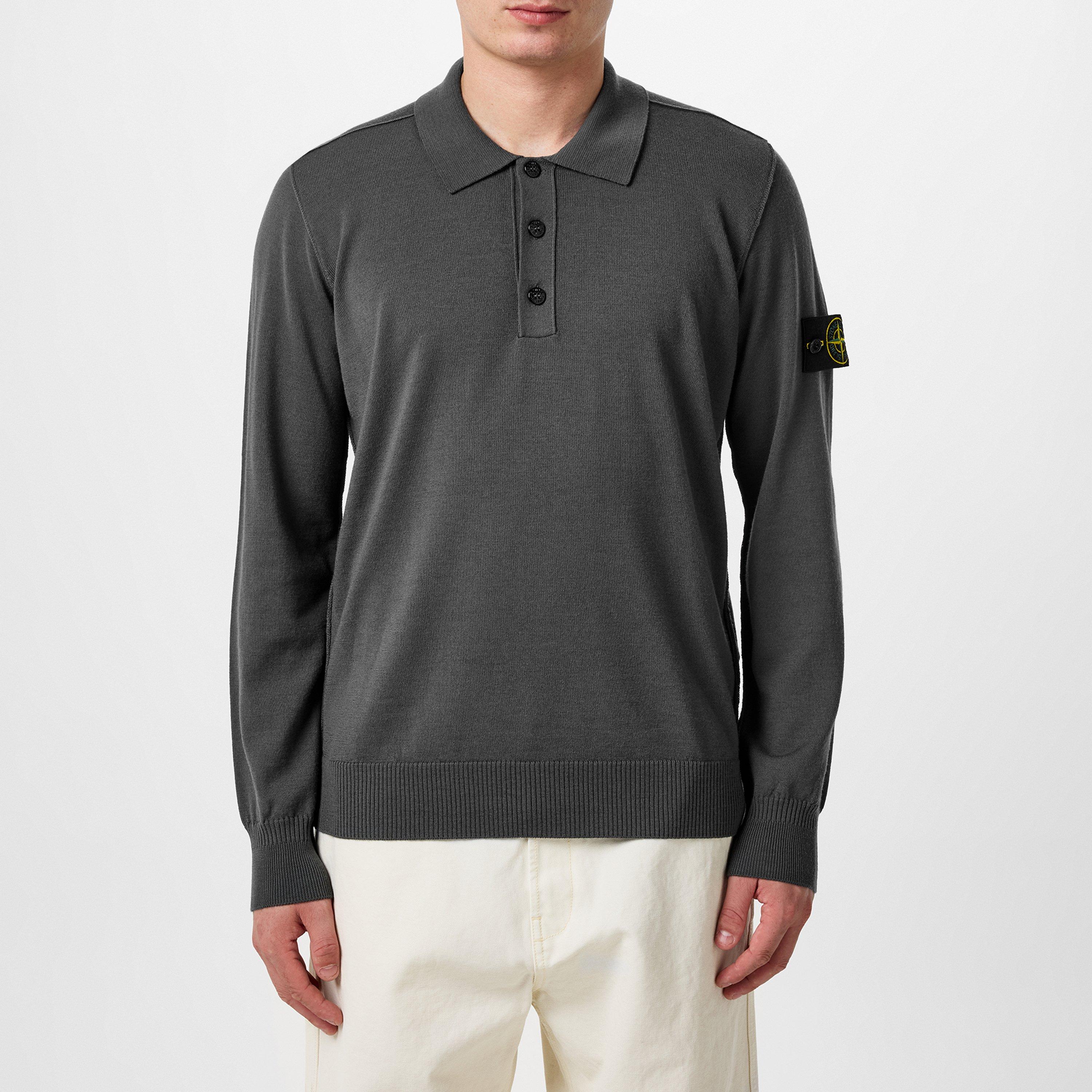 Piombo V0062 - Stone Island - Button Wool Polo Shirt - 3
