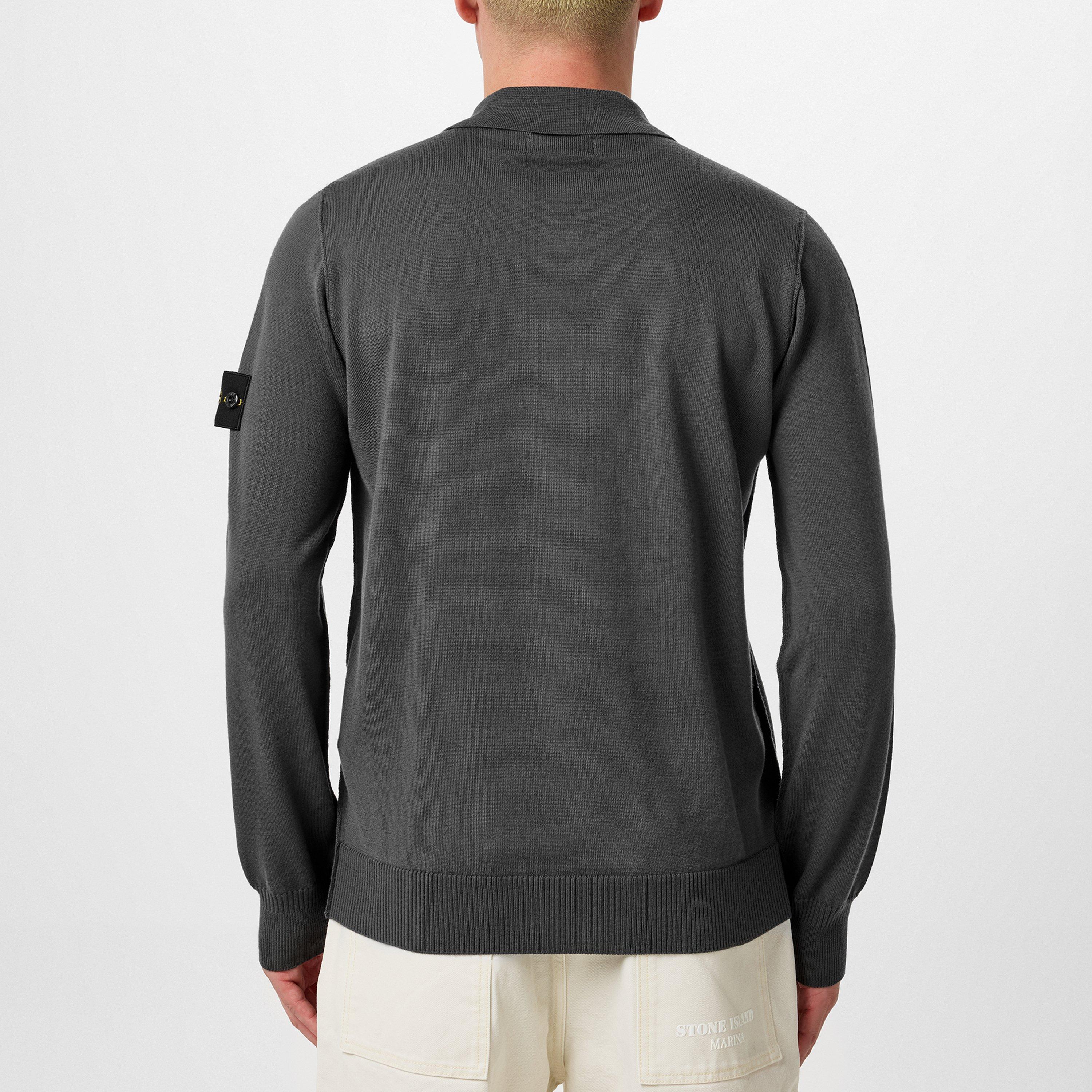 Piombo V0062 - Stone Island - Button Wool Polo Shirt - 4