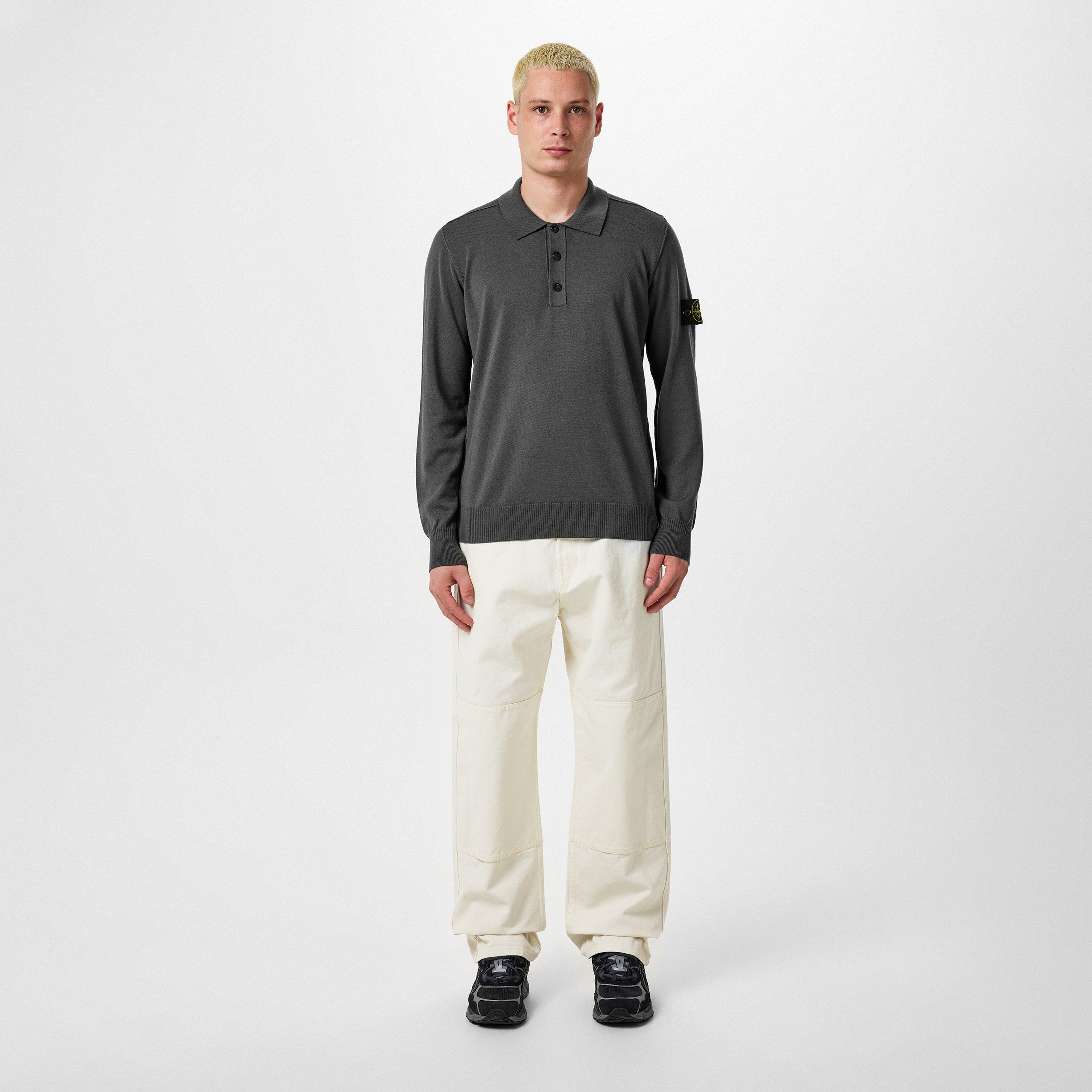 Piombo V0062 - Stone Island - Button Wool Polo Shirt - 6