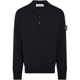 Stone Island Button Wool Polo Shirt