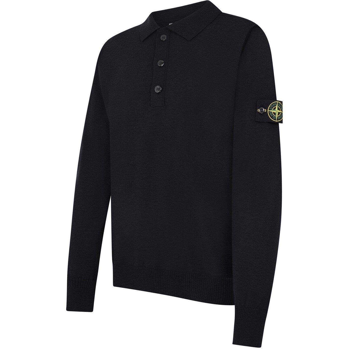 Stone Island Button Wool Polo Shirt Long Sleeve Polos Cruise Fashion