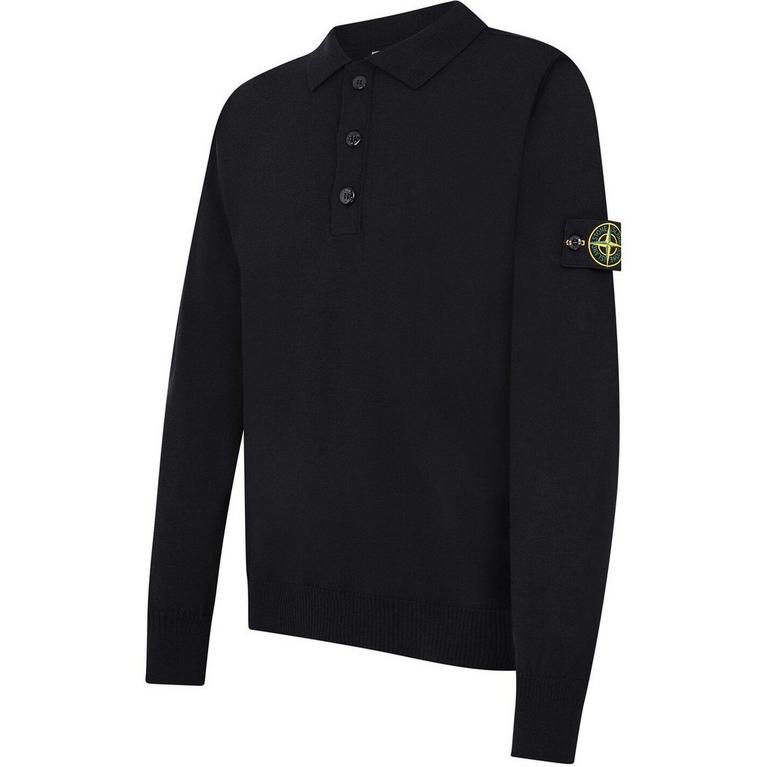 Stone Island | Button Wool Polo Shirt | Long Sleeve Polos Stone Island | Button Wool Polo Shirt | Long Sleeve Polos