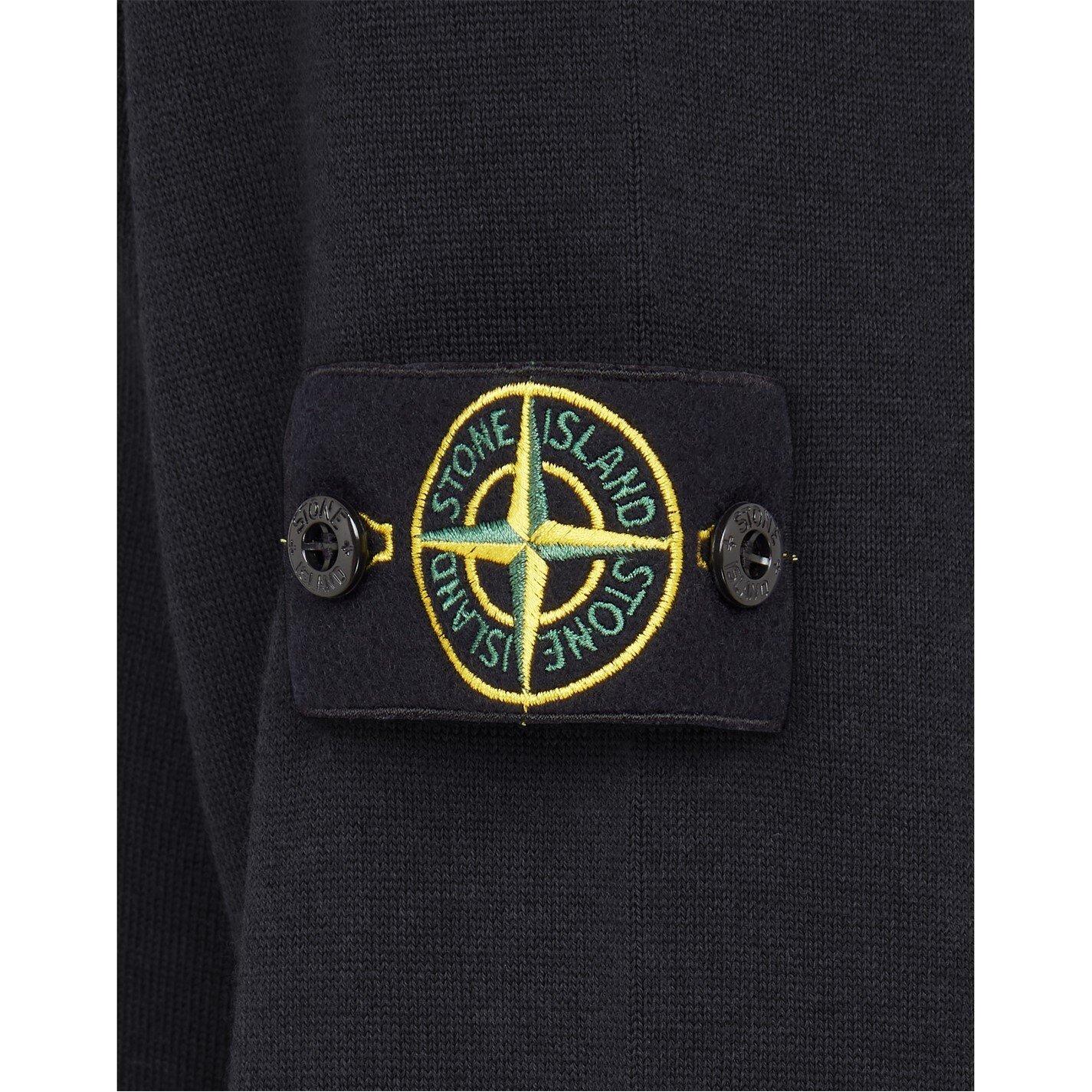 Nero V0029 - Stone Island - Button Wool Polo Shirt - 3
