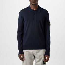 Stone Island Button Wool Polo Shirt