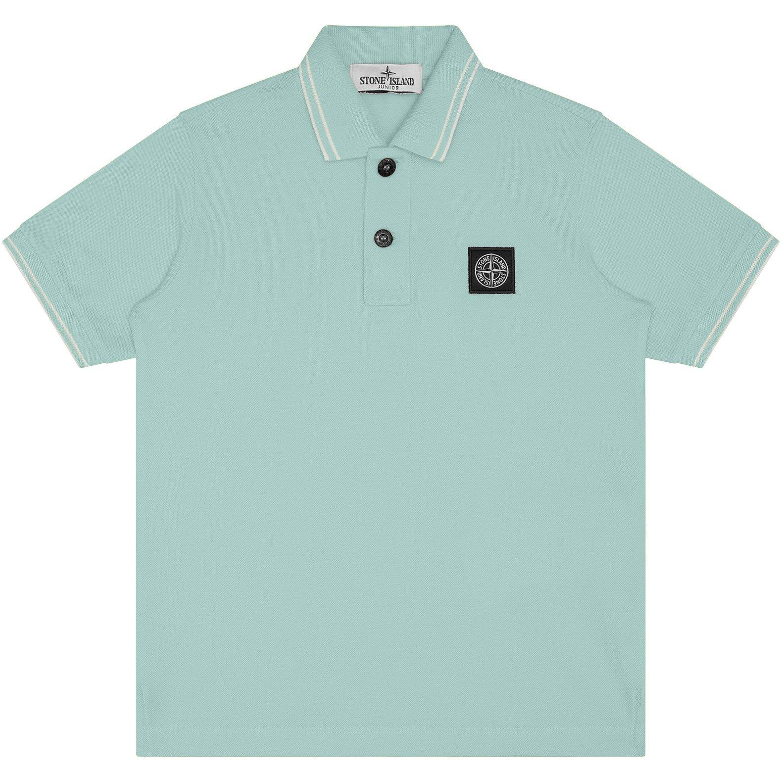 Stone Island Boys' Logo Cotton Tipped Polo Shirt