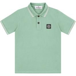 Stone Island Boys' Logo Cotton Tipped Polo Shirt