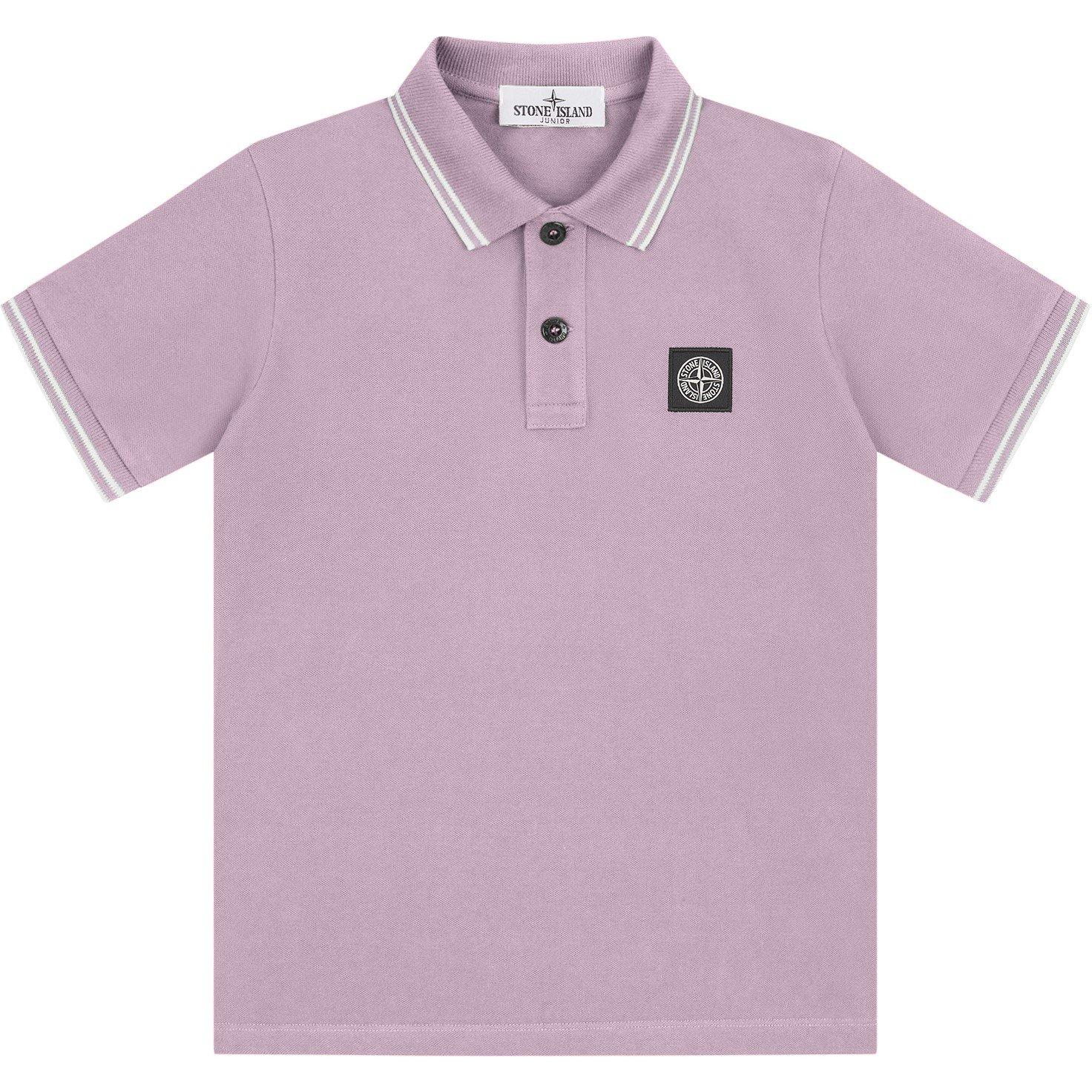 Rosa V0080 - Stone Island - Boys' Logo Cotton Tipped Polo Shirt - 1