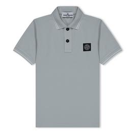 Stone Island Boys' Logo Cotton Tipped Polo Shirt