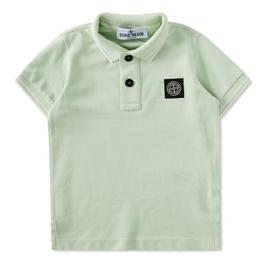 Stone Island BoysLogo Cotton Tipped Polo Shirt