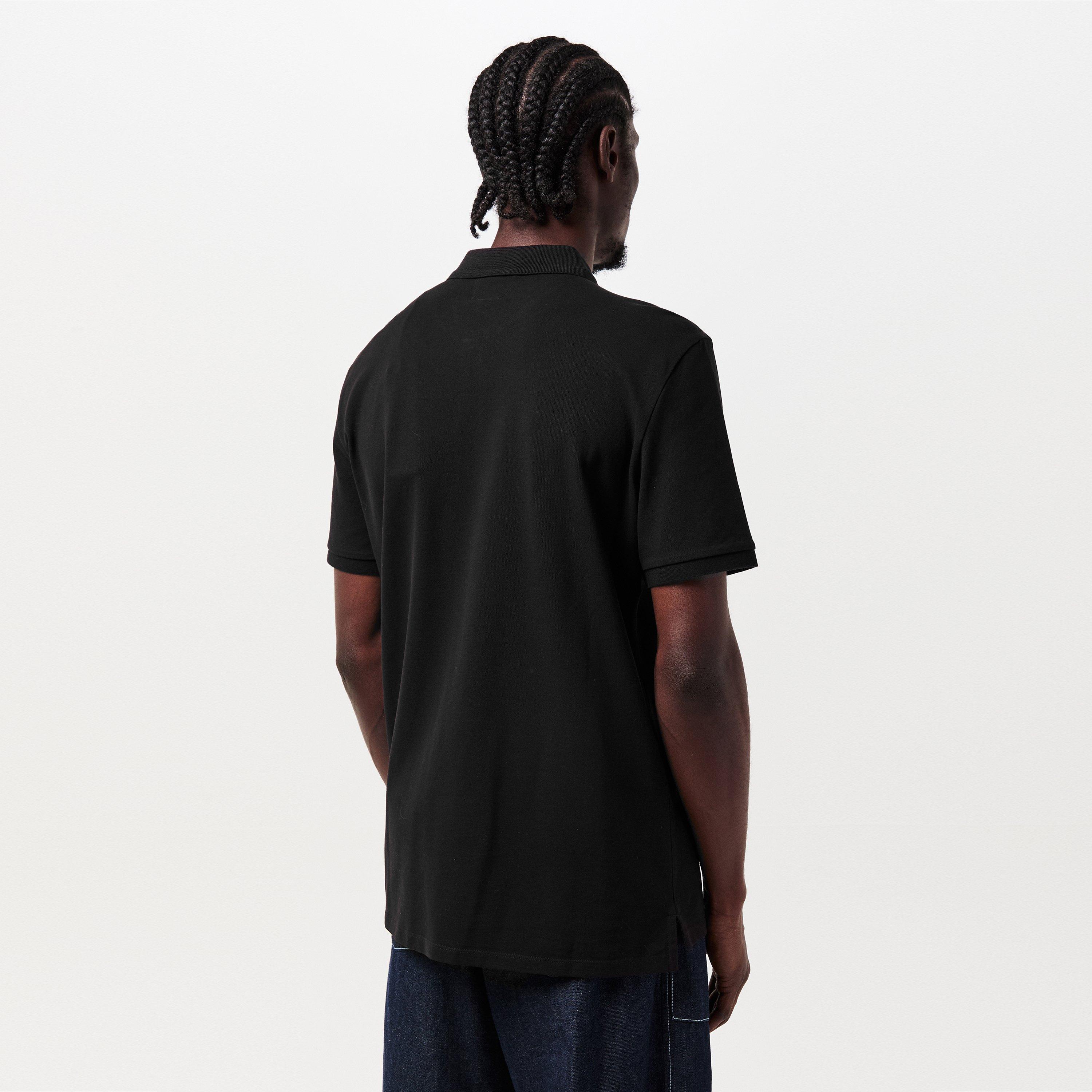 Black 999 - CP Company - Men's Logo Pique Short-Sleeve Polo Shirt - 4