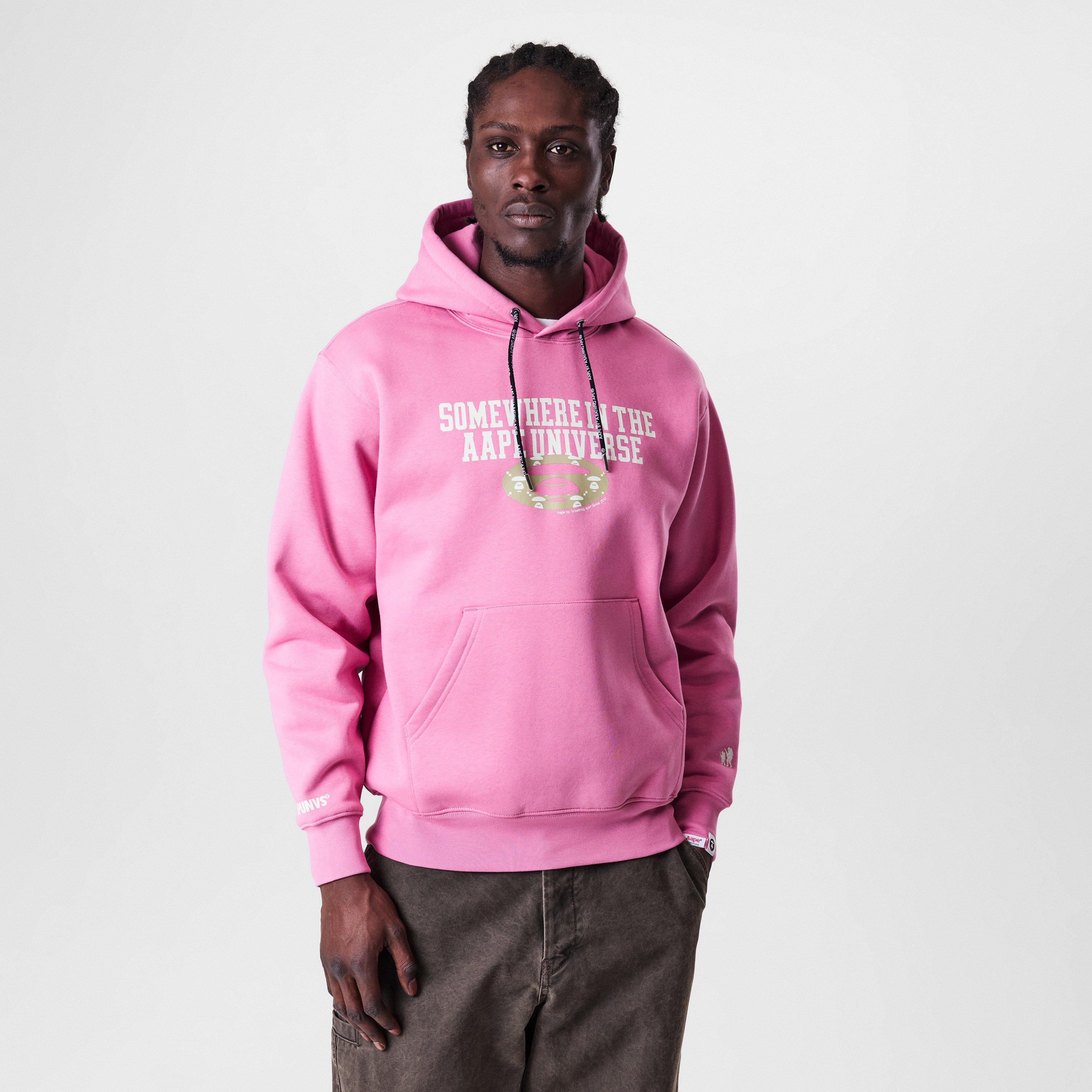 Pink - AAPE - Logo Hoodie - 3