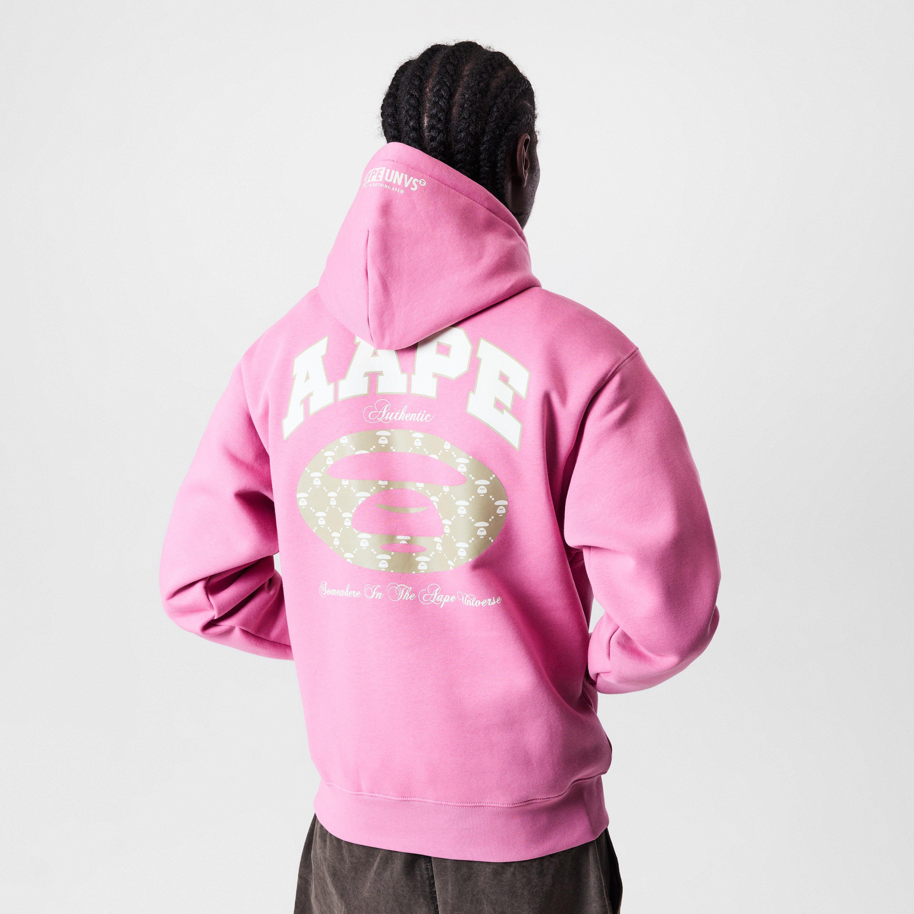 Pink - AAPE - Logo Hoodie - 4