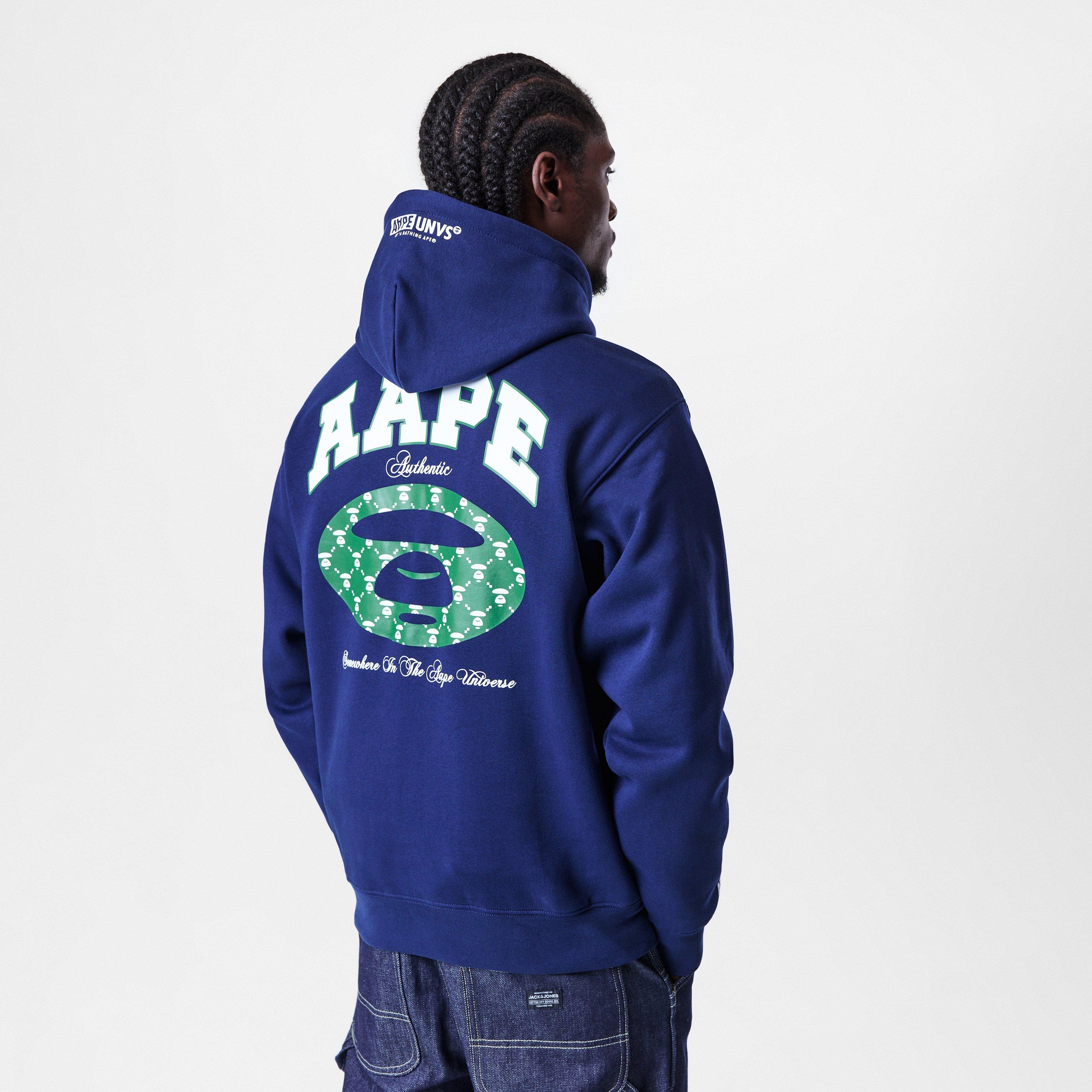 Navy - AAPE - Logo Hoodie - 4