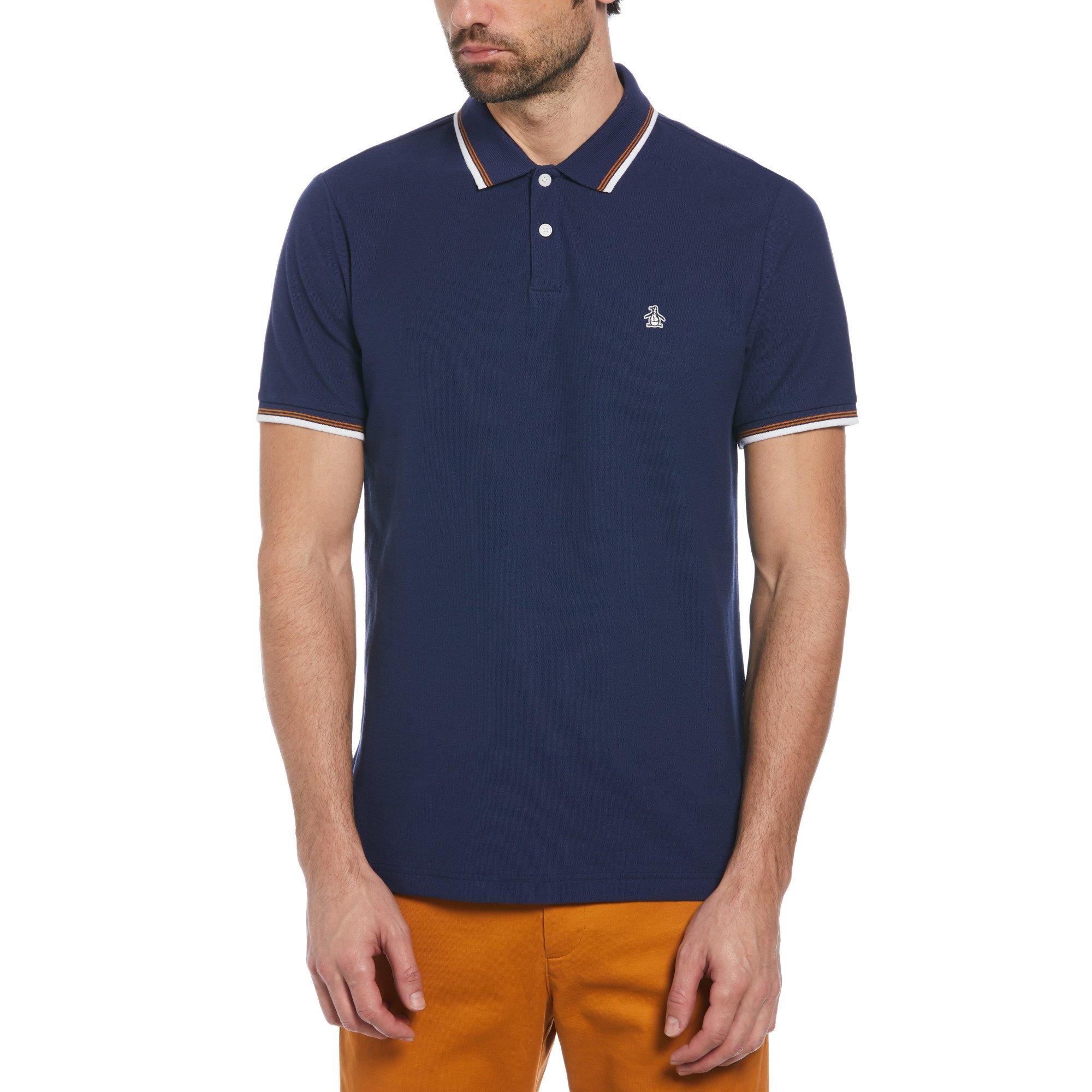 Original Penguin Men' Blue Pete Polo Shirt in Size S, Sports Direct - Image 2