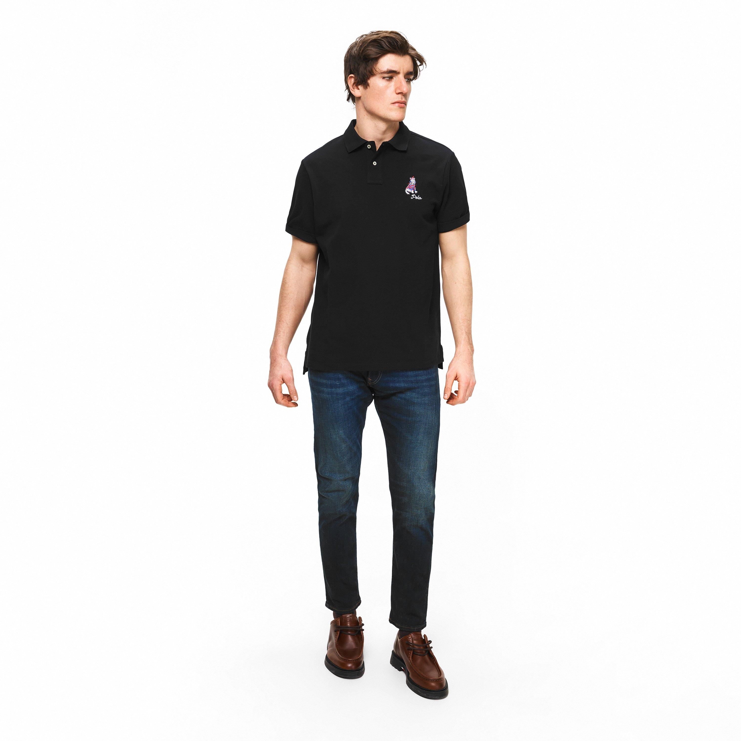 Polo Black - Ralph Lauren - Men's Short Sleeve Slim Fit Polo Shirt - 5