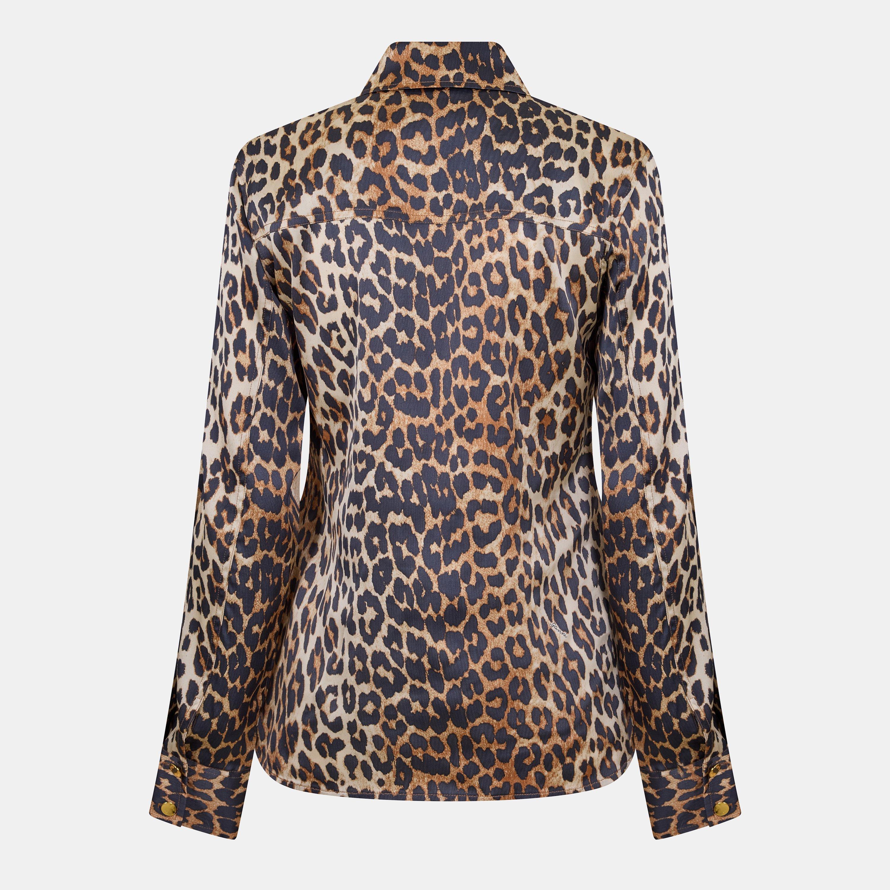 Leopard - Ganni - Ganni Satin Prnt Sht Ld99 - 2