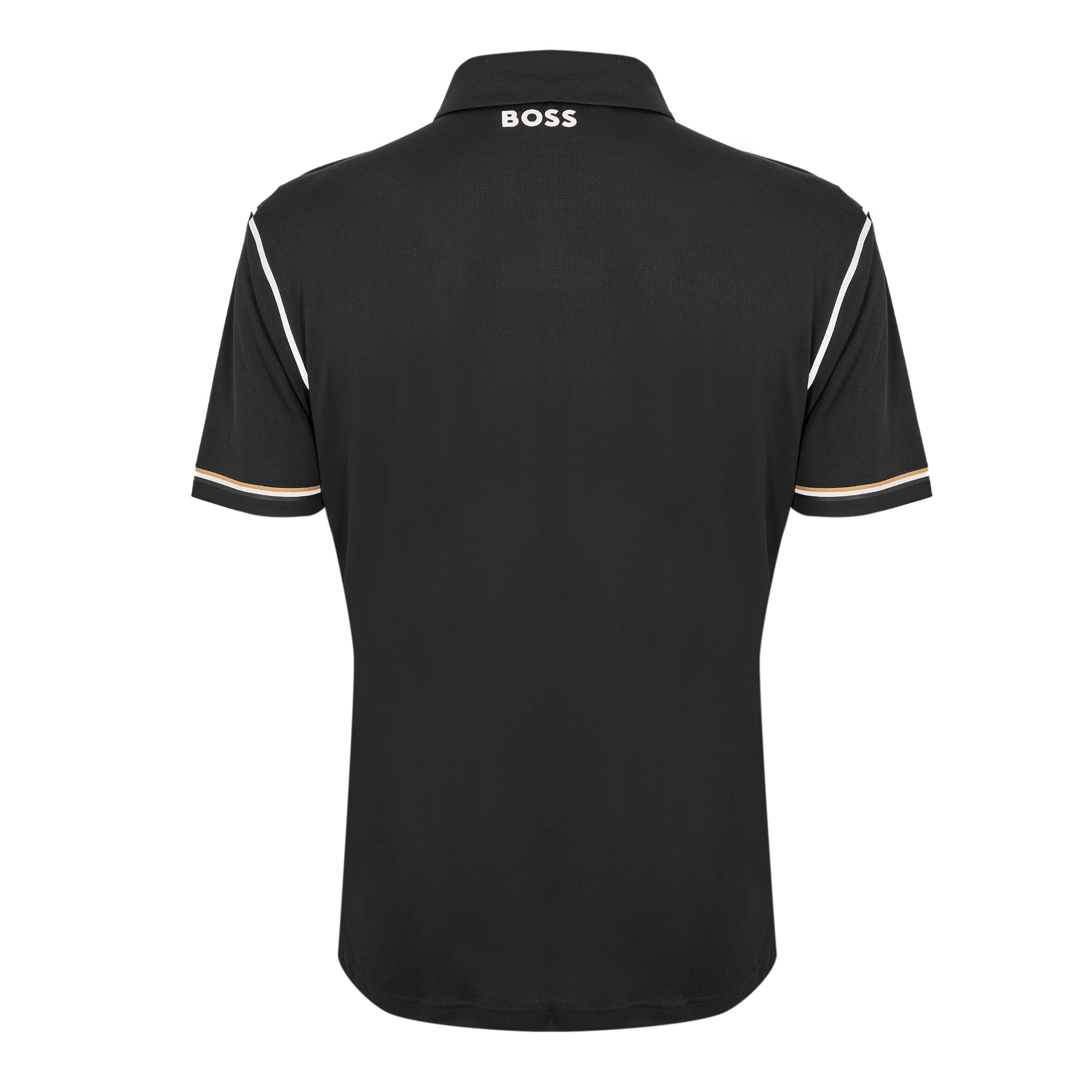 Black - Boss - Mens BOSS Short Sleeve Polo Shirt with Logo Detail (Paddytech Goc) - 2