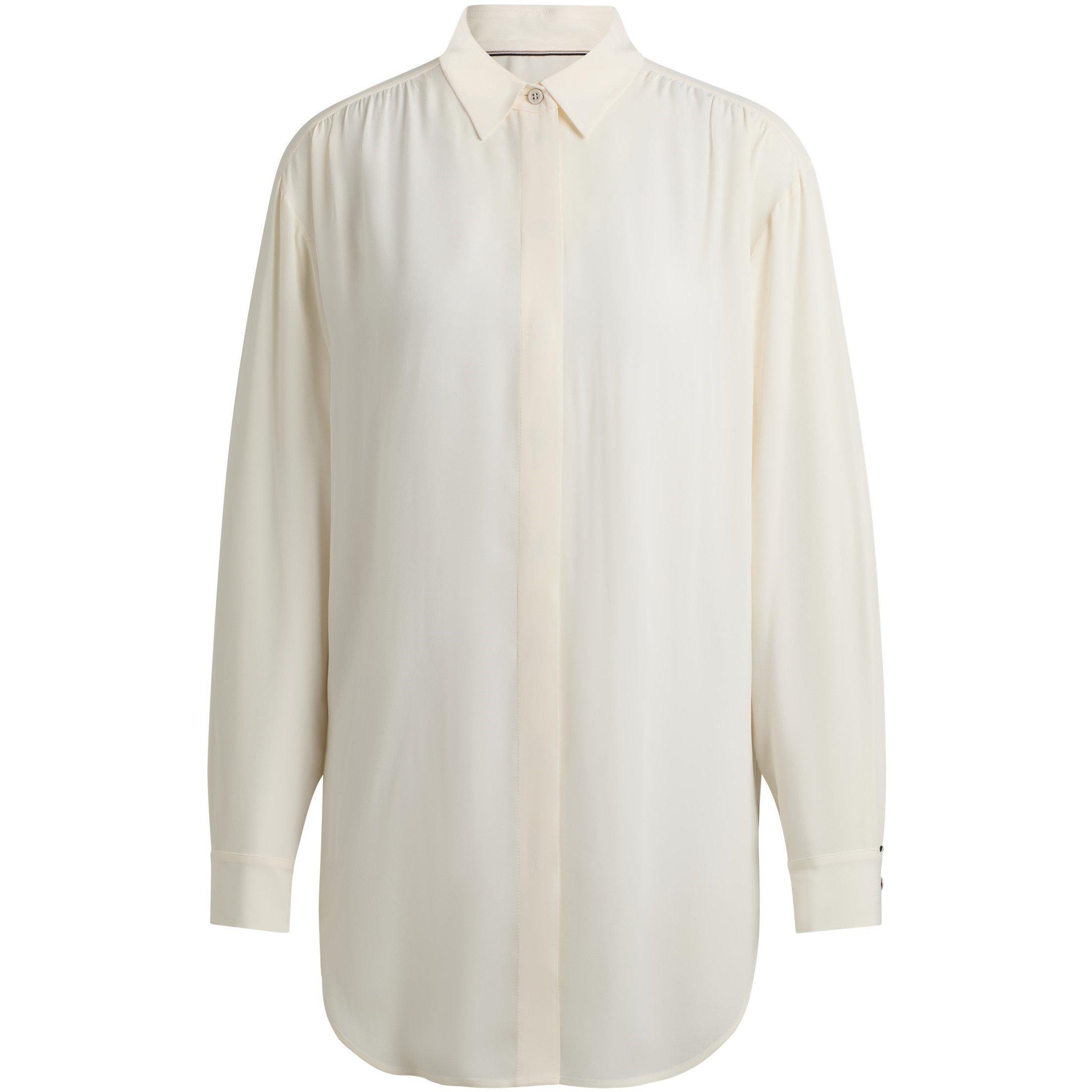 Boss Women's Benika Relaxed Fit Blouse - Open White - 4 (XXS)