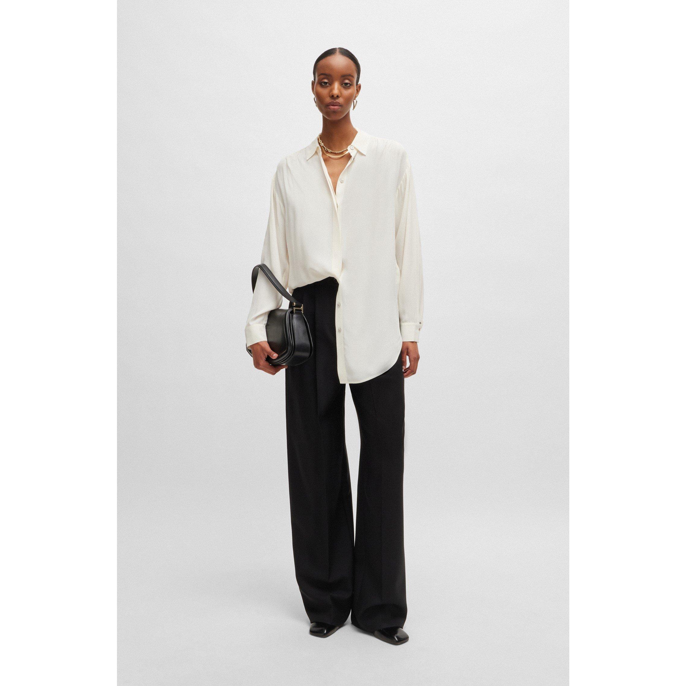 Open White - Boss - Women's Benika Relaxed Fit Blouse - 2