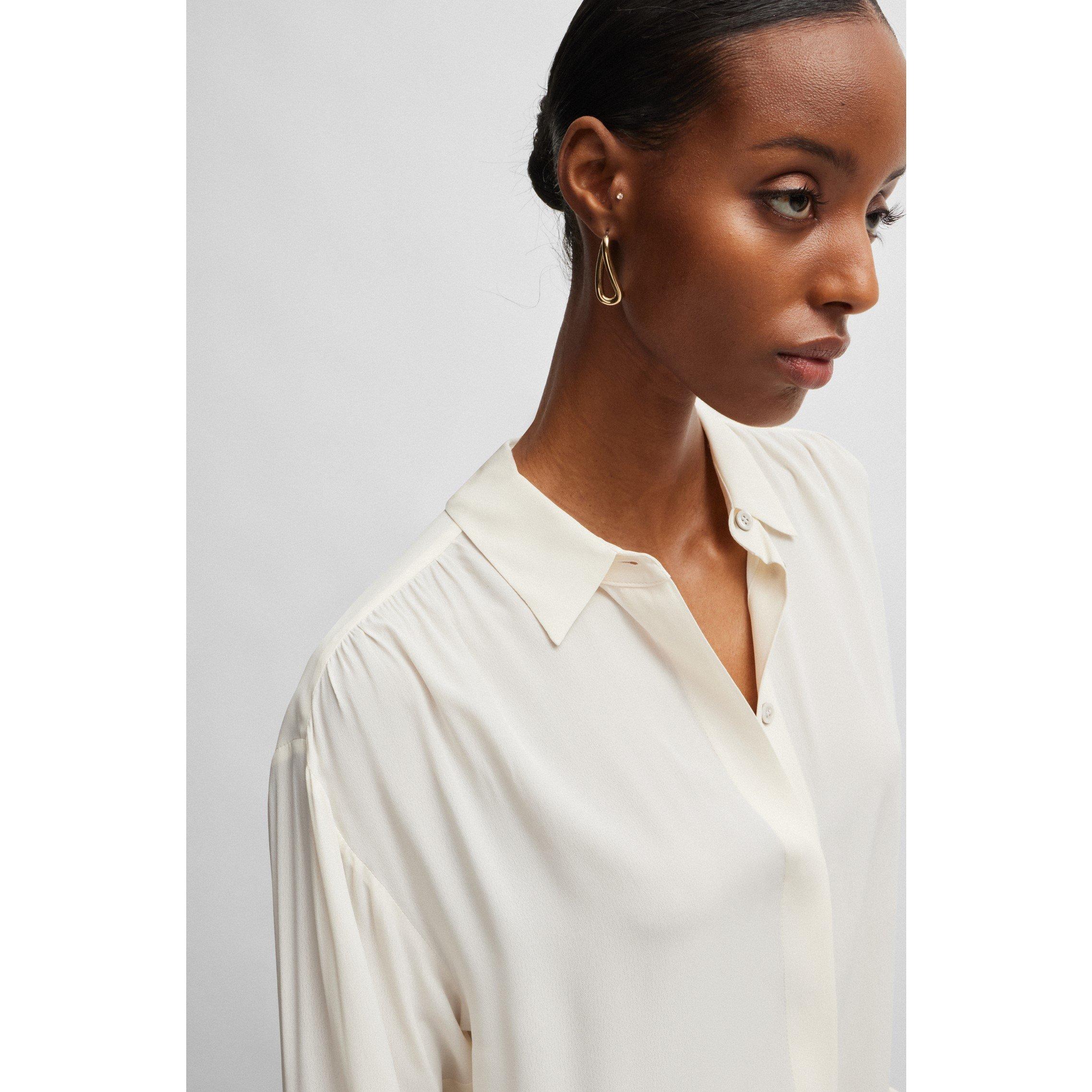 Open White - Boss - Women's Benika Relaxed Fit Blouse - 4