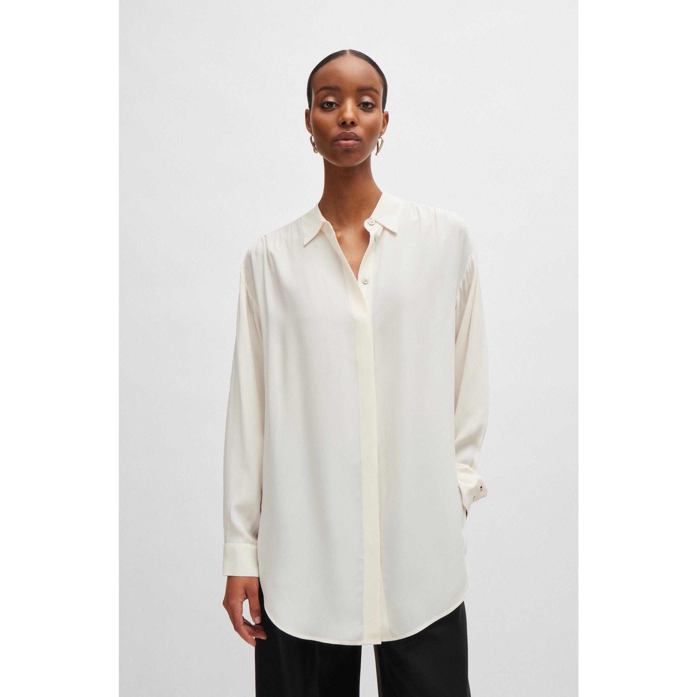 Open White - Boss - Women's Benika Relaxed Fit Blouse - 5