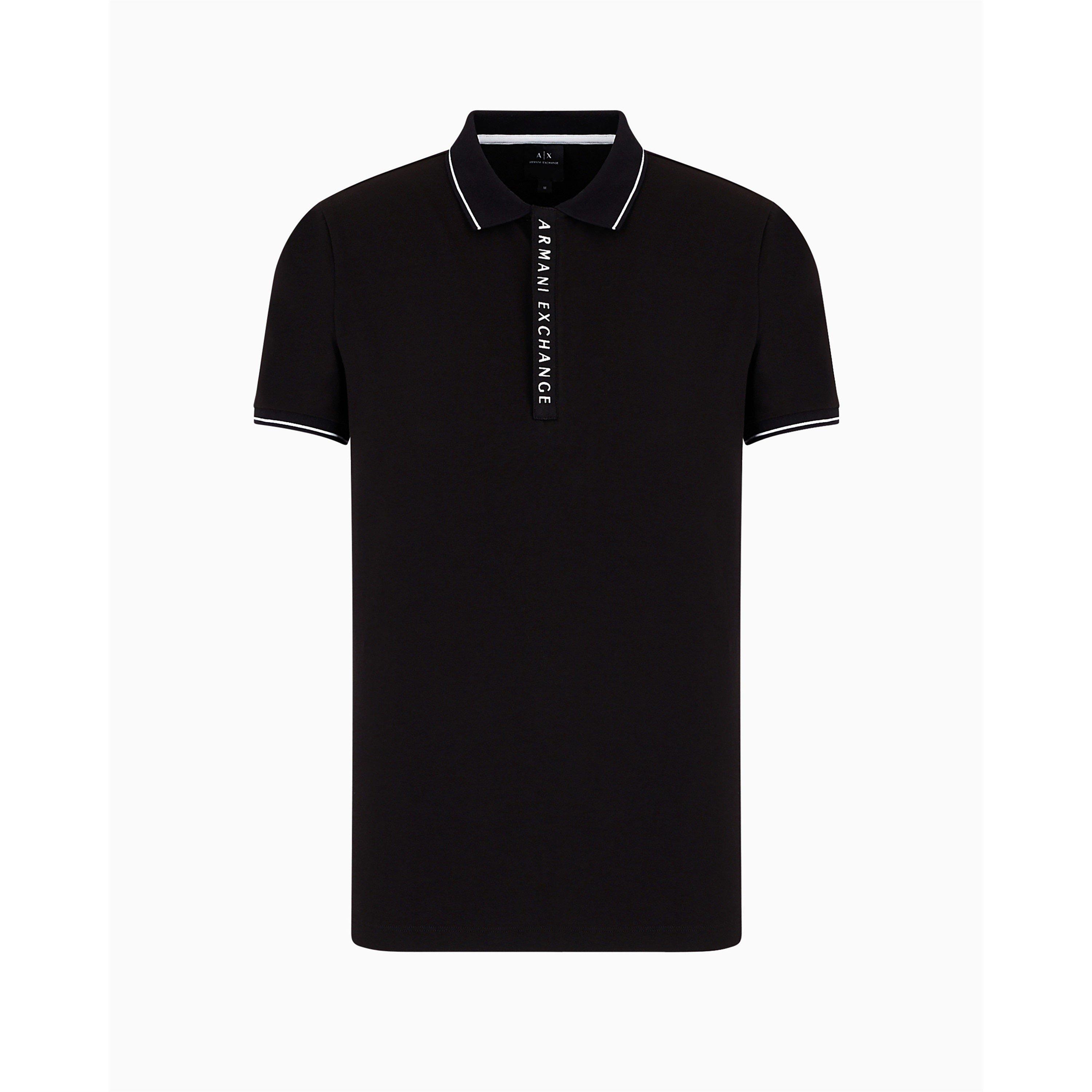 Armani Exchange Men's Black 1200 Polo - S