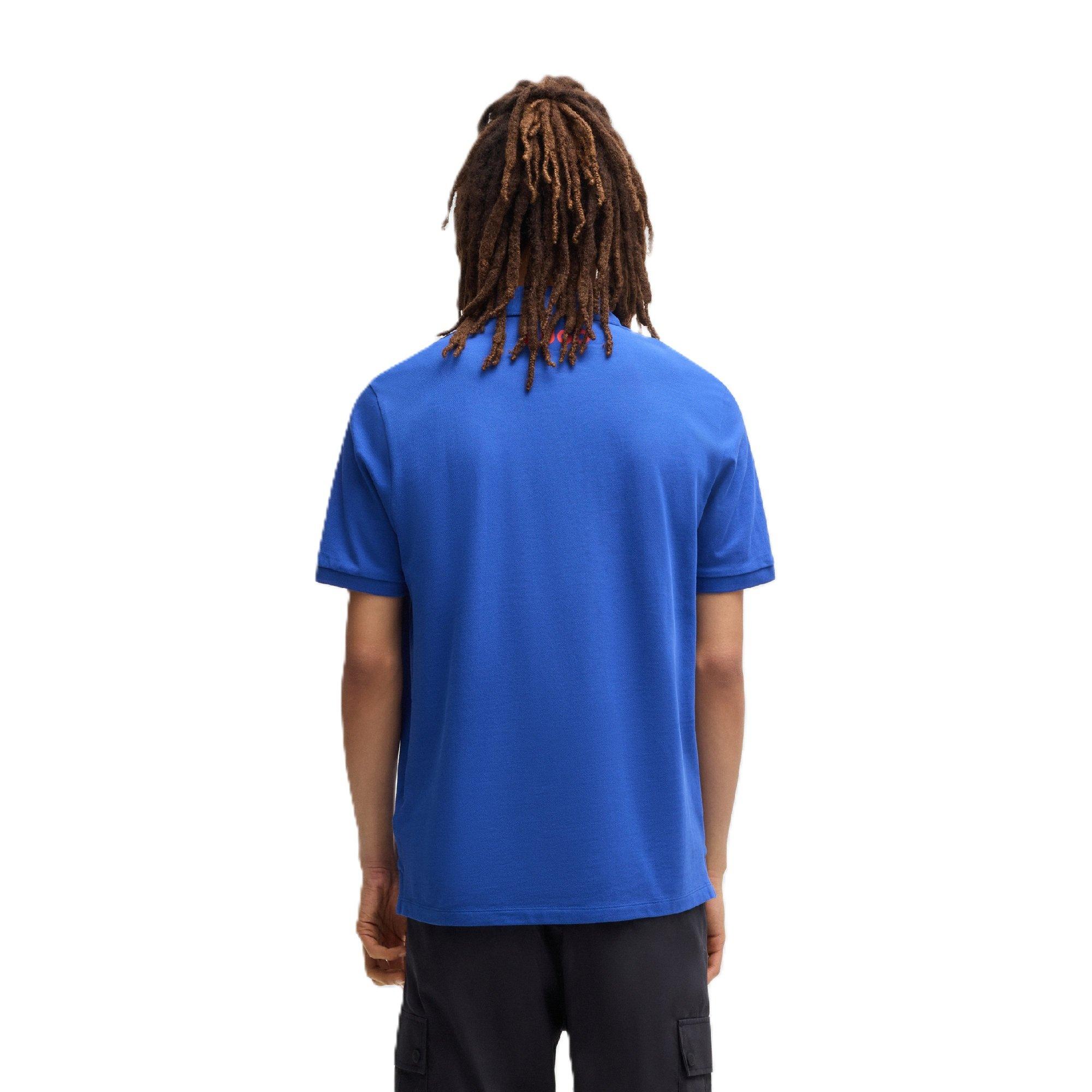 Medium Blue - Hugo - Men's Vcarb Short Sleeve Polo Shirt - 2