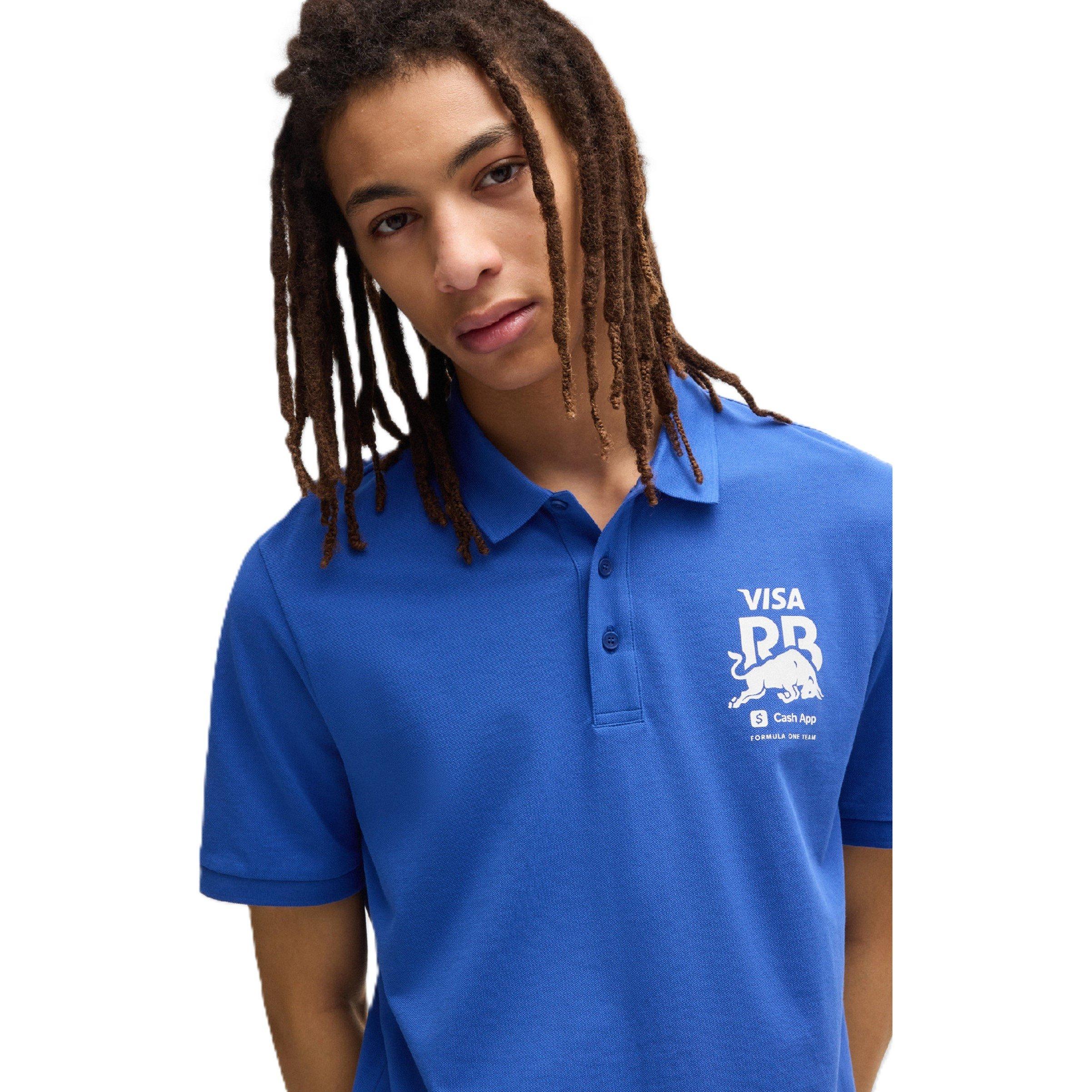 Medium Blue - Hugo - Men's Vcarb Short Sleeve Polo Shirt - 3