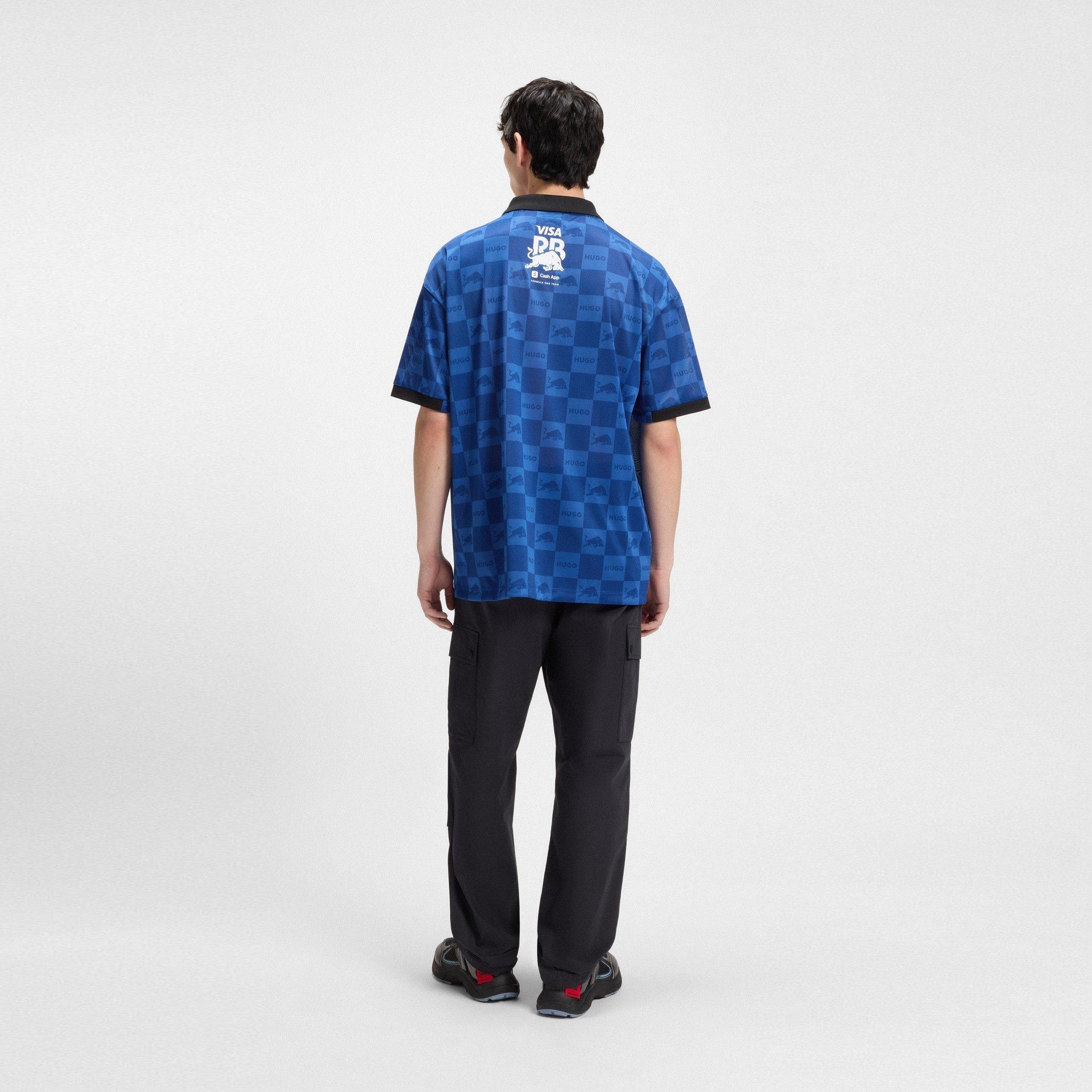 Med Blue - Hugo - Men's Vcarb Short Sleeve Polo Shirt - 3