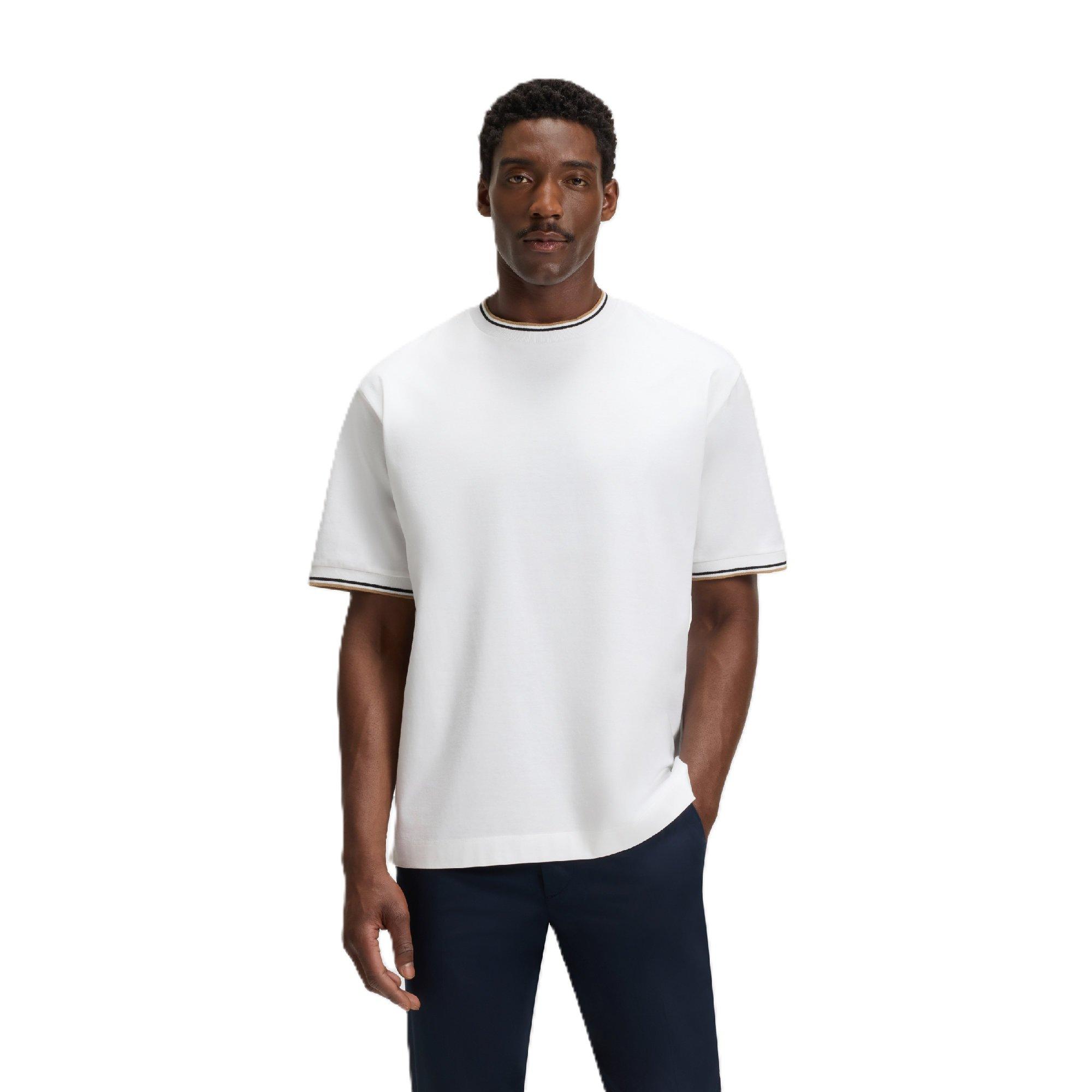 White - Boss - Men's H Tames Short Sleeve Polo Shirt - 2