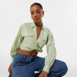 Jack Wills JW Draped Cropped Blouse