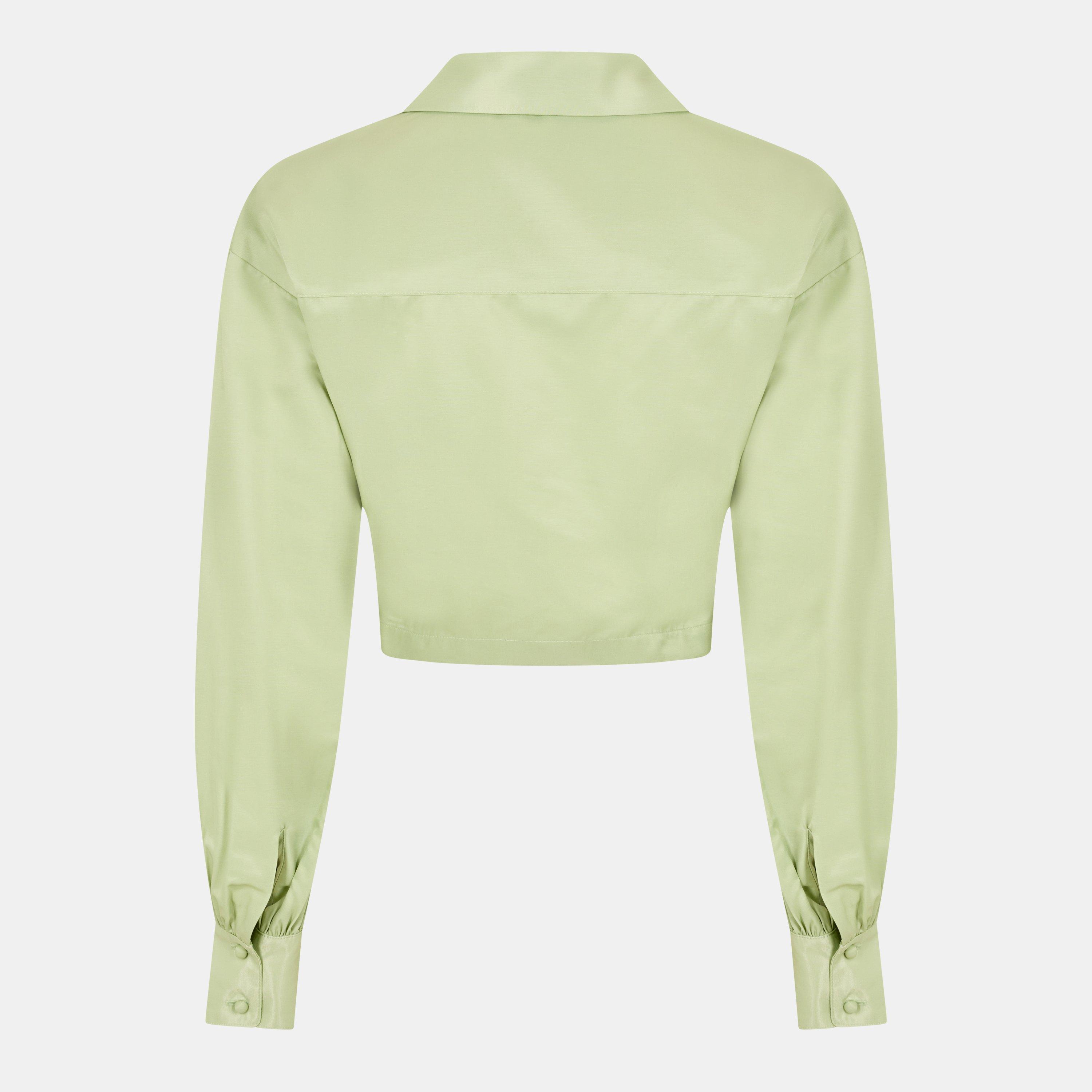 Jolly Green - Jack Wills - Draped Cropped Blouse - 2